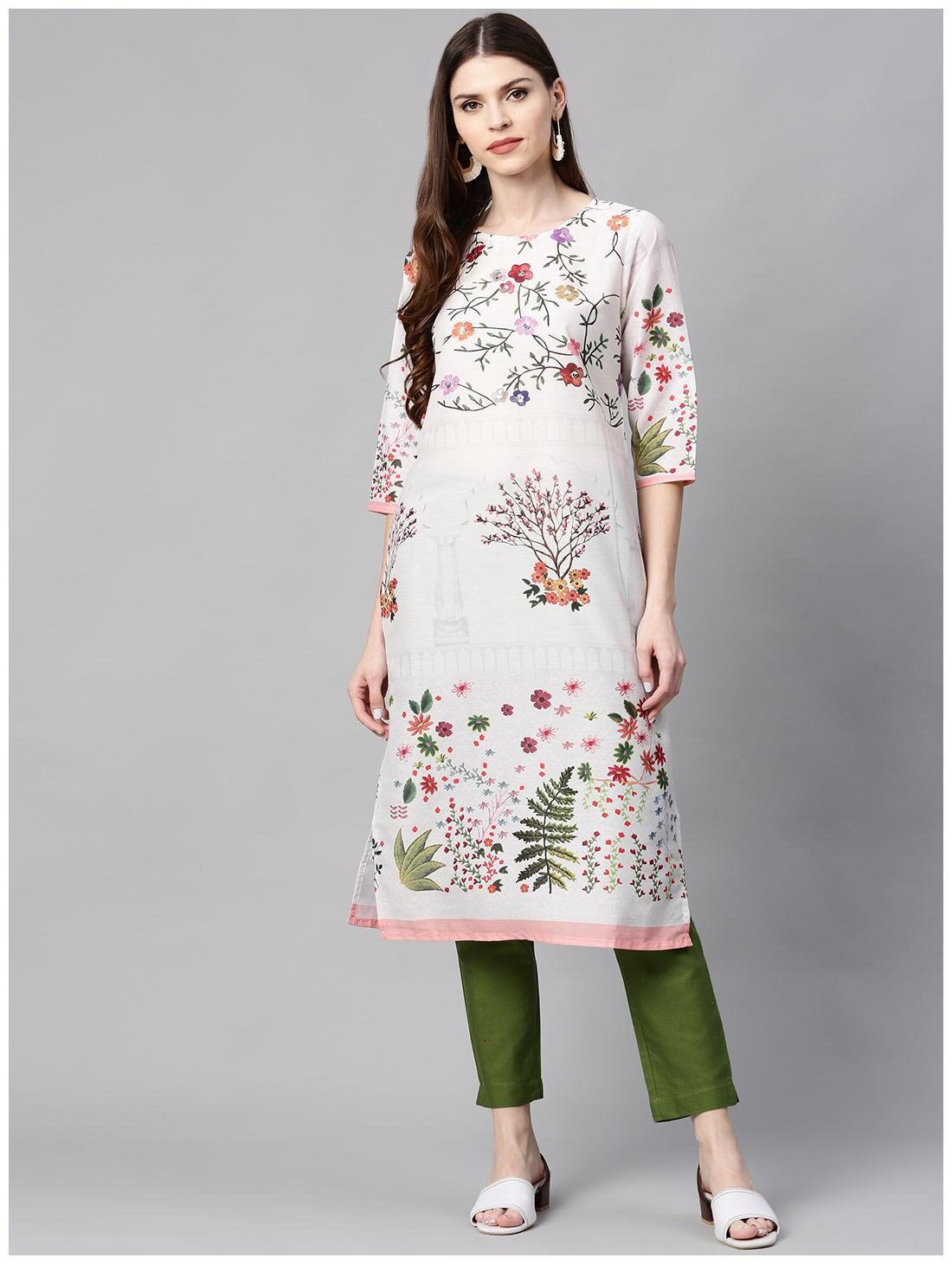 

Juniper Women Multi Floral Straight Kurta