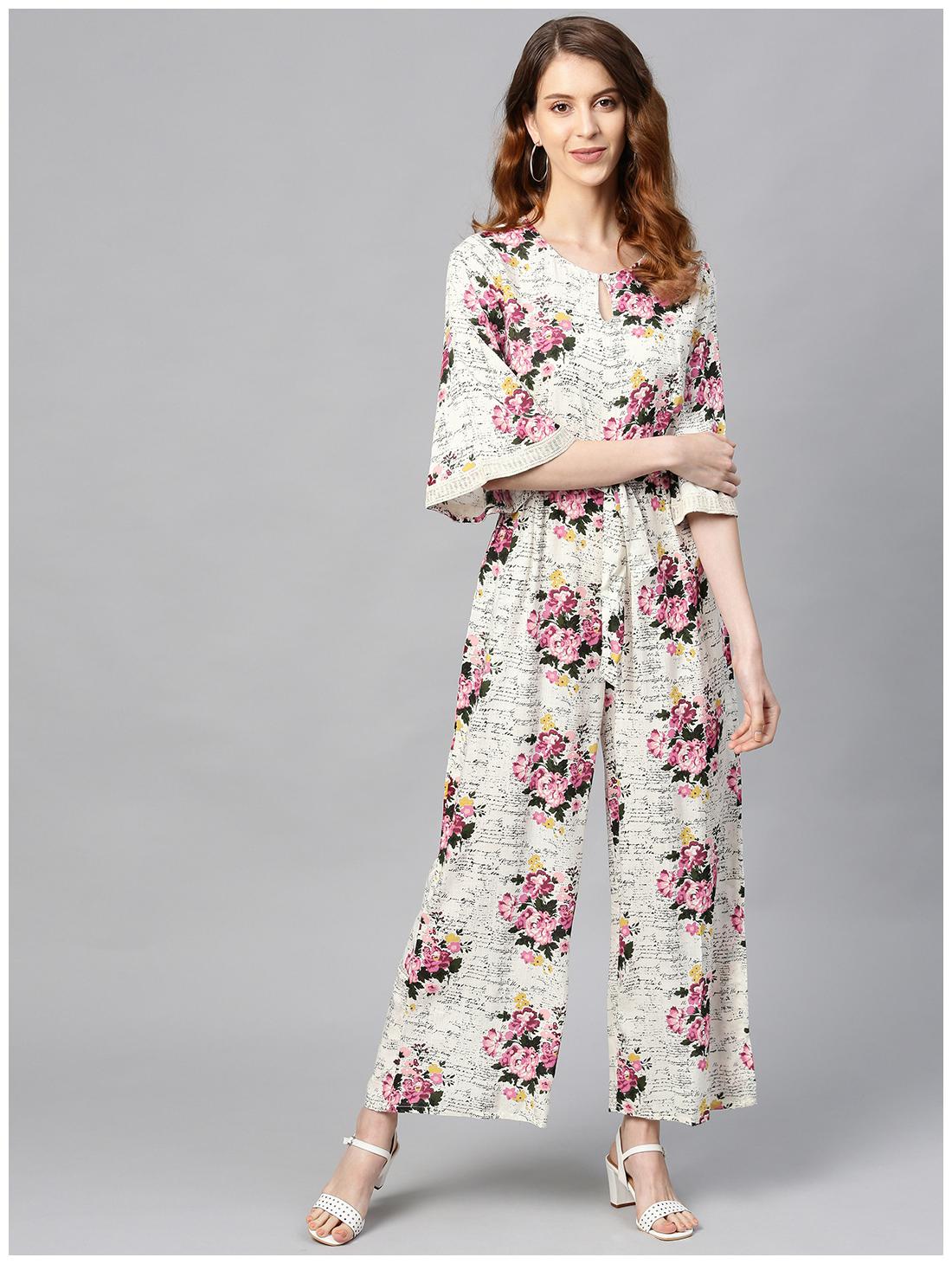 

Juniper Floral Jumpsuit - White