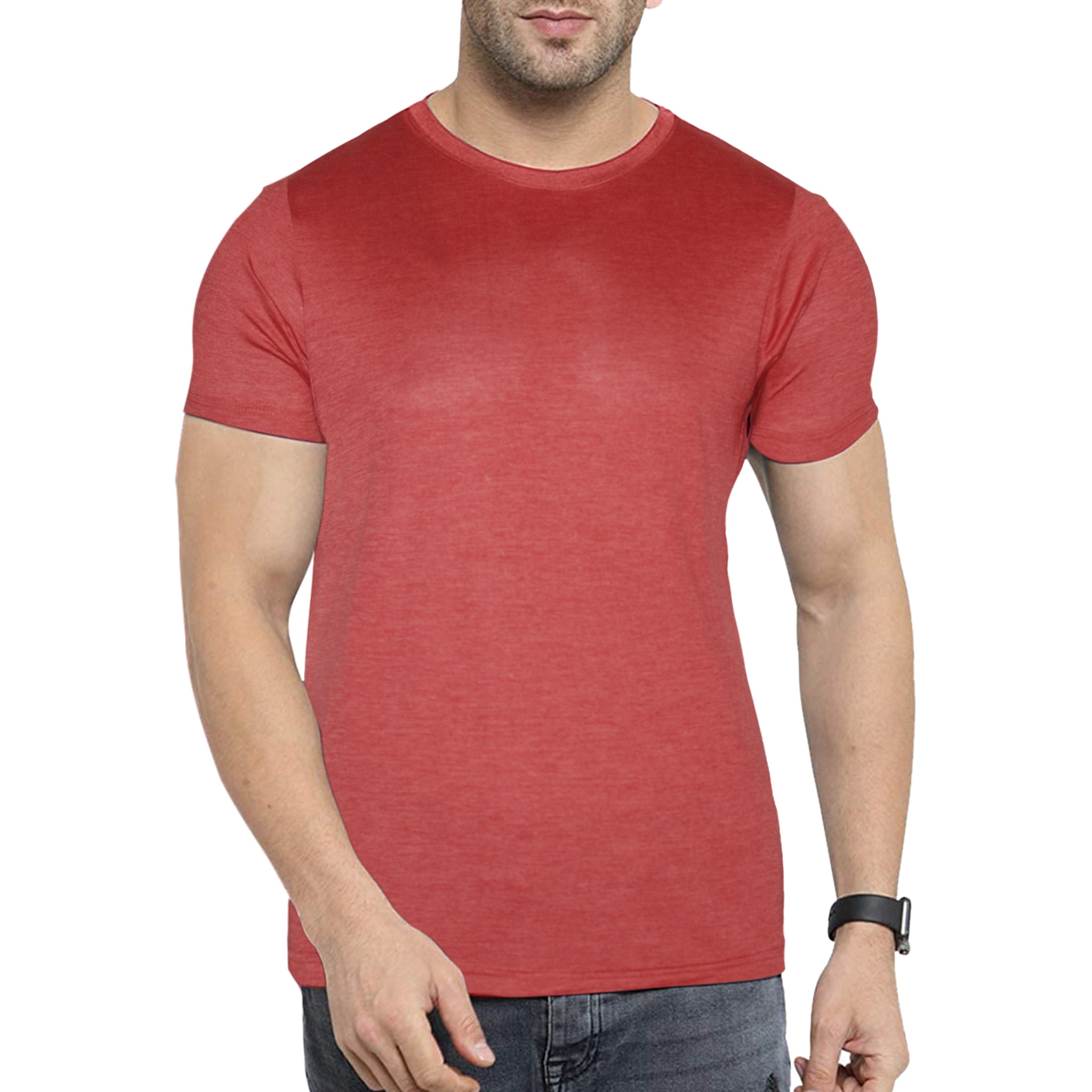 

Jus Basics Men Red Regular fit Polyester Round neck T-Shirt - Pack Of 1