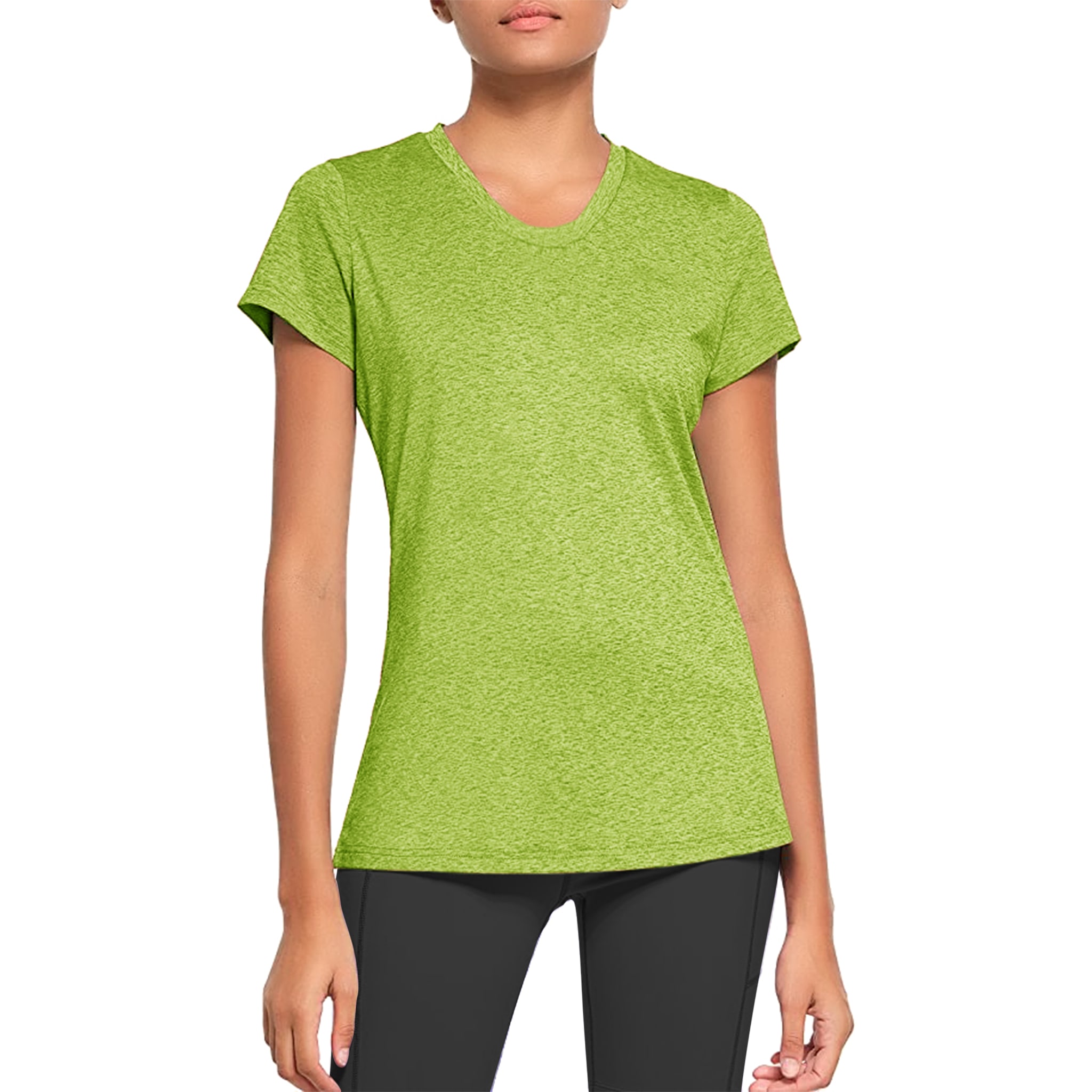 

Jus Basics Women Green Regular fit V neck Polyester T shirt