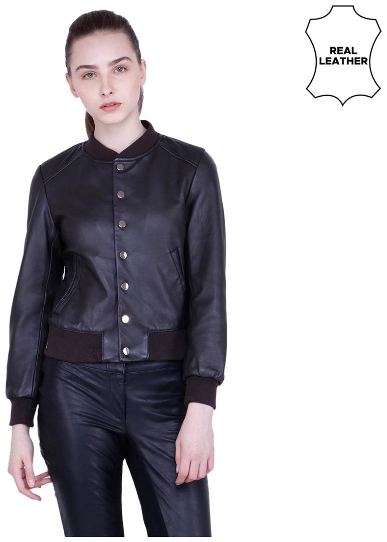 

Justanned Women Solid Regular Jacket - Brown