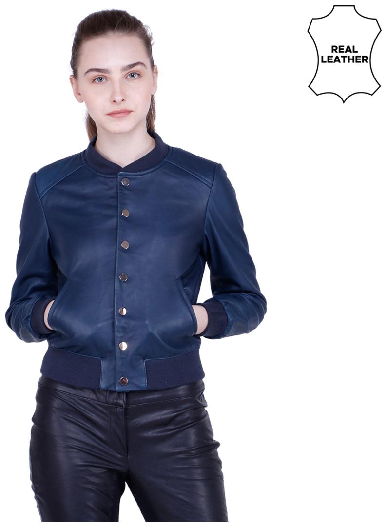 

Justanned Women Solid Regular Jacket - Blue