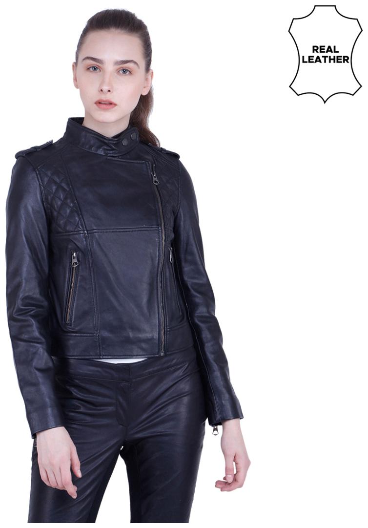 

Justanned Women Solid Regular Jacket - Black