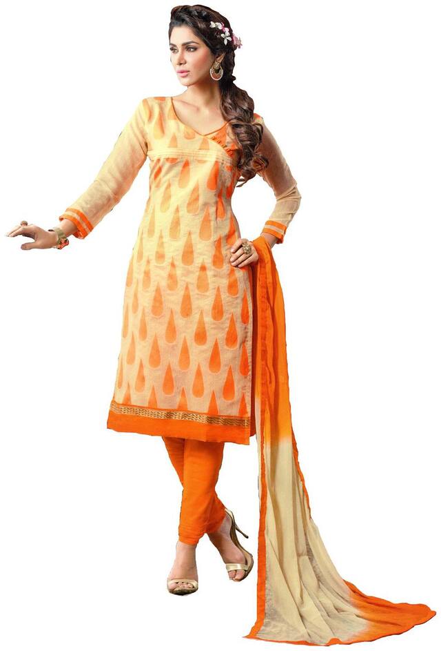 Jute Silk Embroidered Salwar Suit