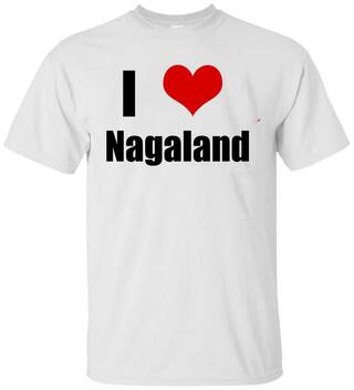 Juvixbuy Men's Polyester I love Nagaland Printed  Round Neck T-shirt
