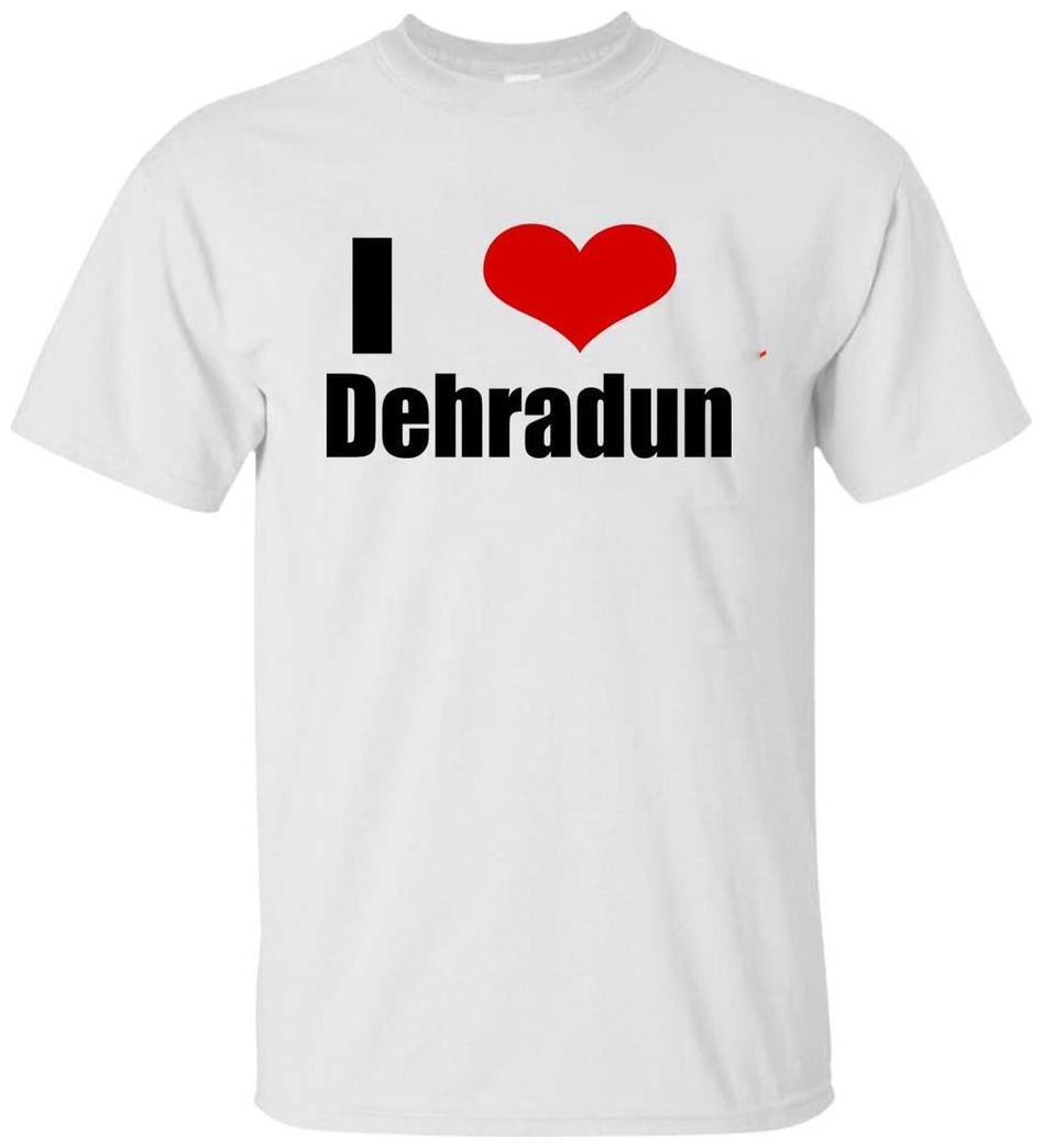 

Juvixbuy Men s Polyester I love Dehradun Printed Round Neck T-shirt
