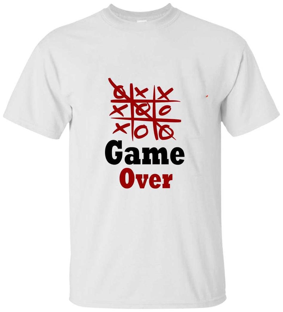 

Juvixbuy Men s Polyester Game-Over Printed Round Neck T-shirt