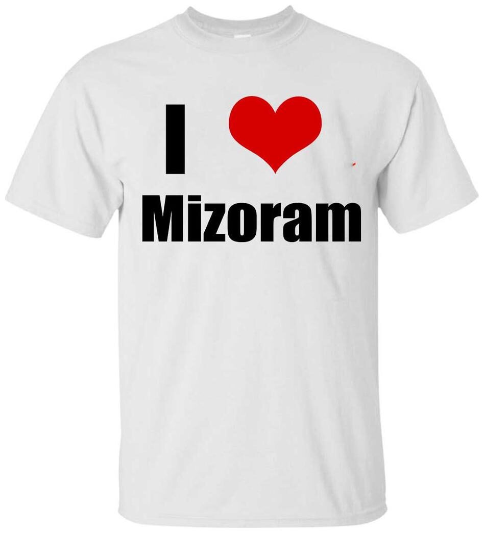 

Juvixbuy Men s Polyester I love Mizoram Printed Round Neck T-shirt