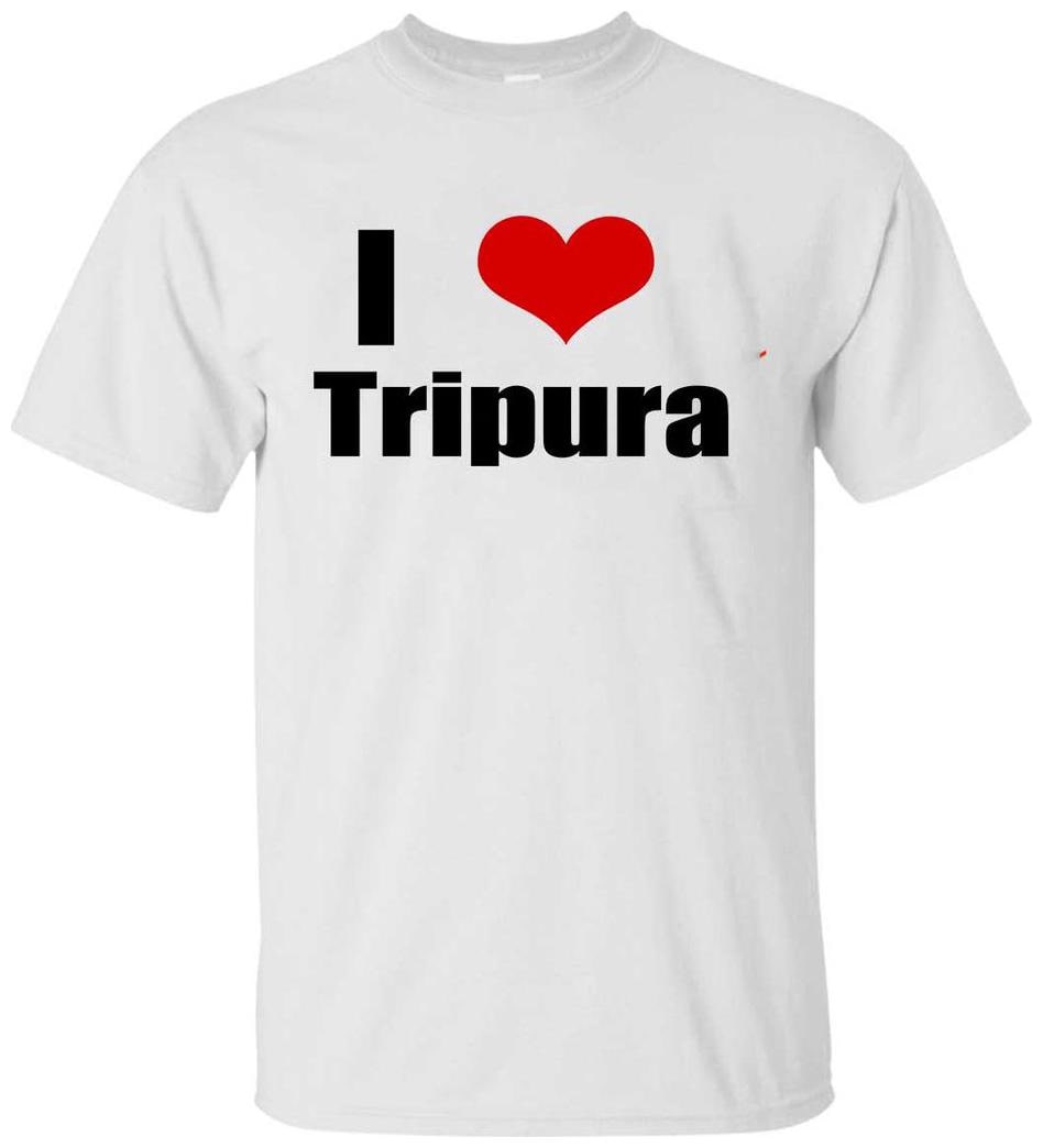 

Juvixbuy Men s Polyester I love TripuraPrinted Round Neck T-shirt