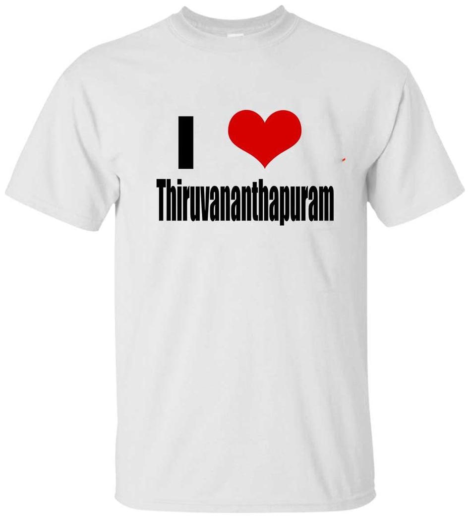 

Juvixbuy Men s Polyester I love Thiruvananthapuram Printed Round Neck T-shirt