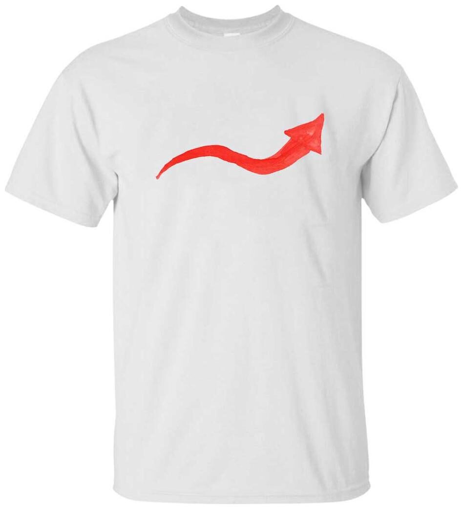 

Juvixbuy Men s Polyester Red Arrow Printed Round Neck T-shirt