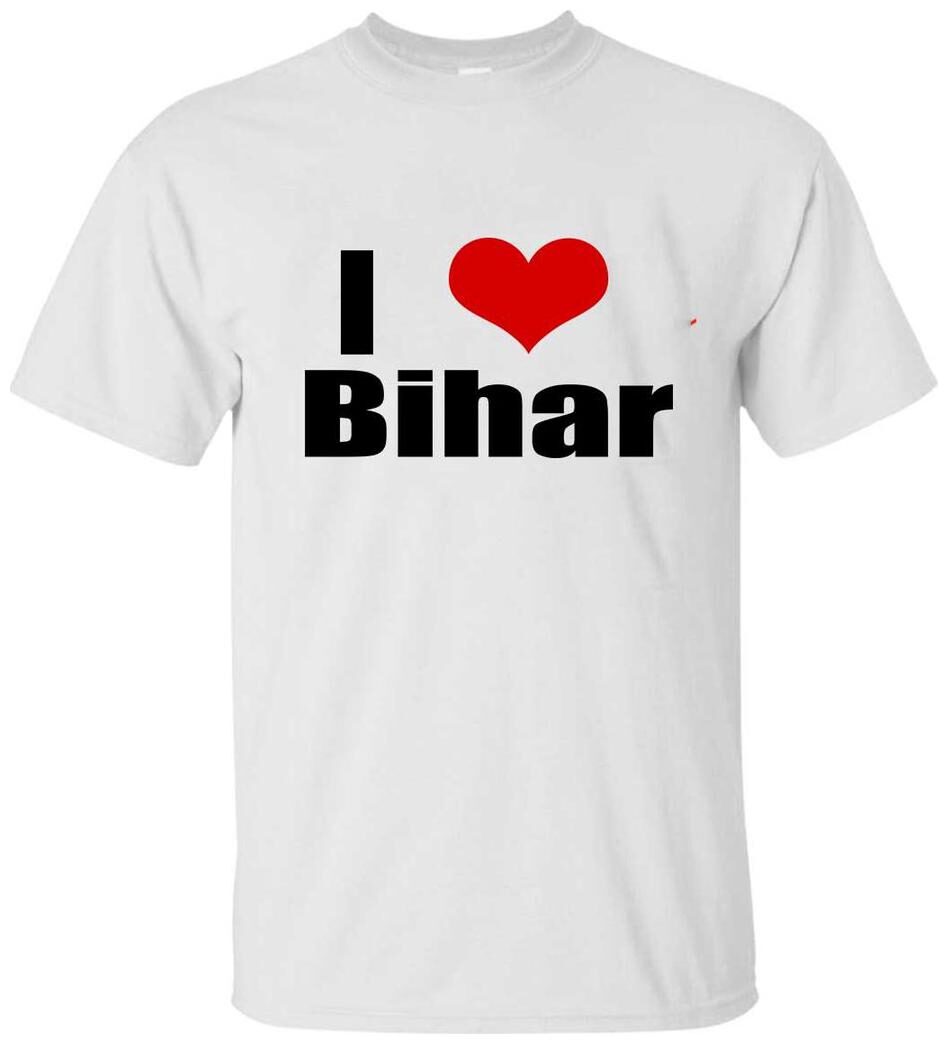 

Juvixbuy Men s Polyester I love Bihar Printed Round Neck T-shirt