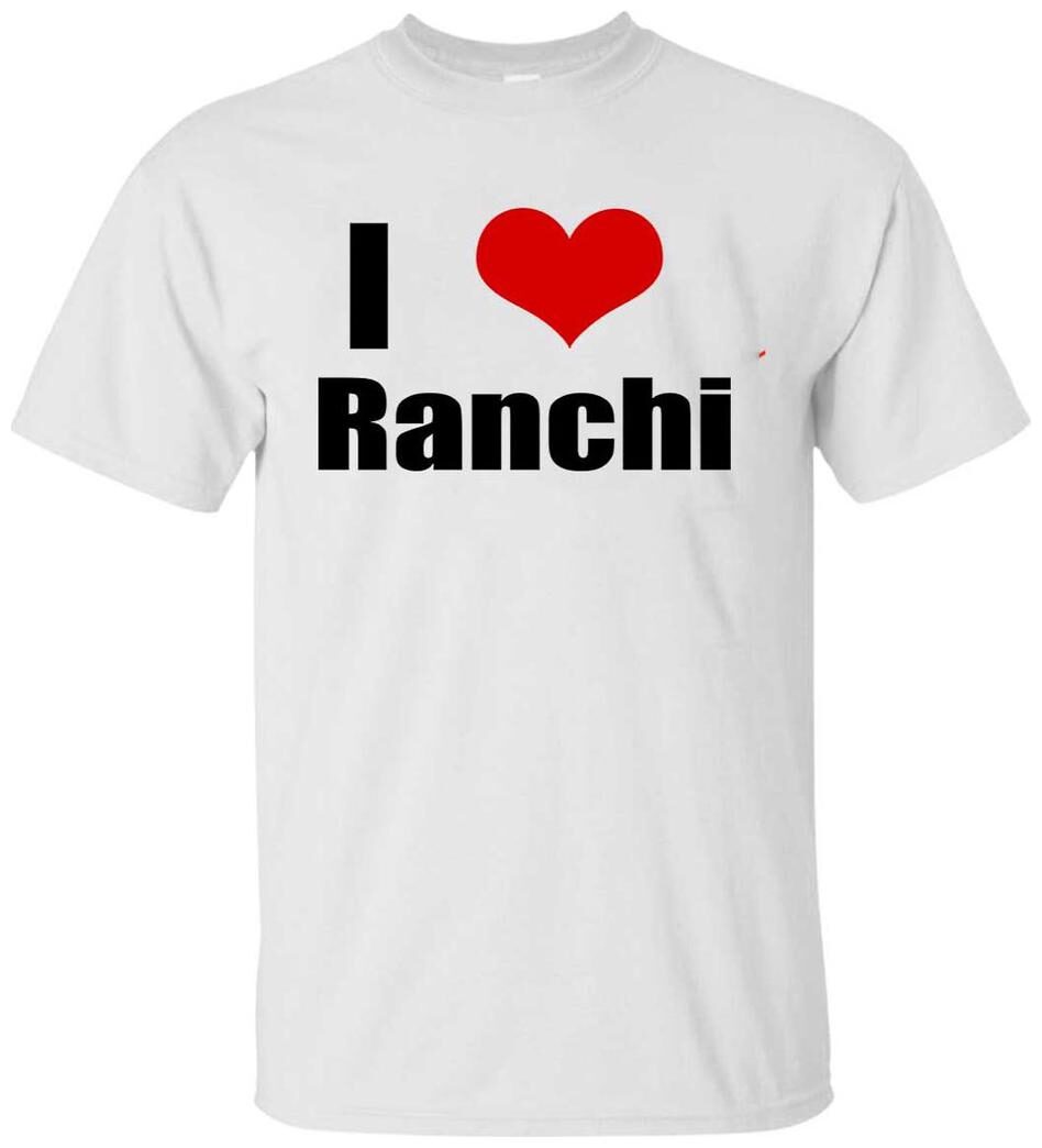 

Juvixbuy Men s Polyester I love Ranchi Printed Round Neck T-shirt