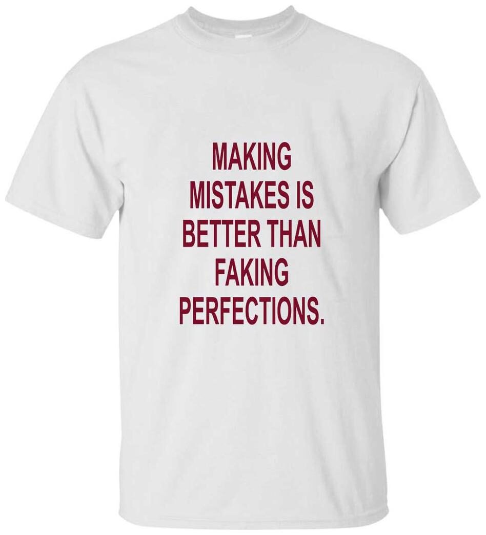 

Juvixbuy Men s Polyester MAKING MISTAKES Happen Printed Round Neck T-shirt