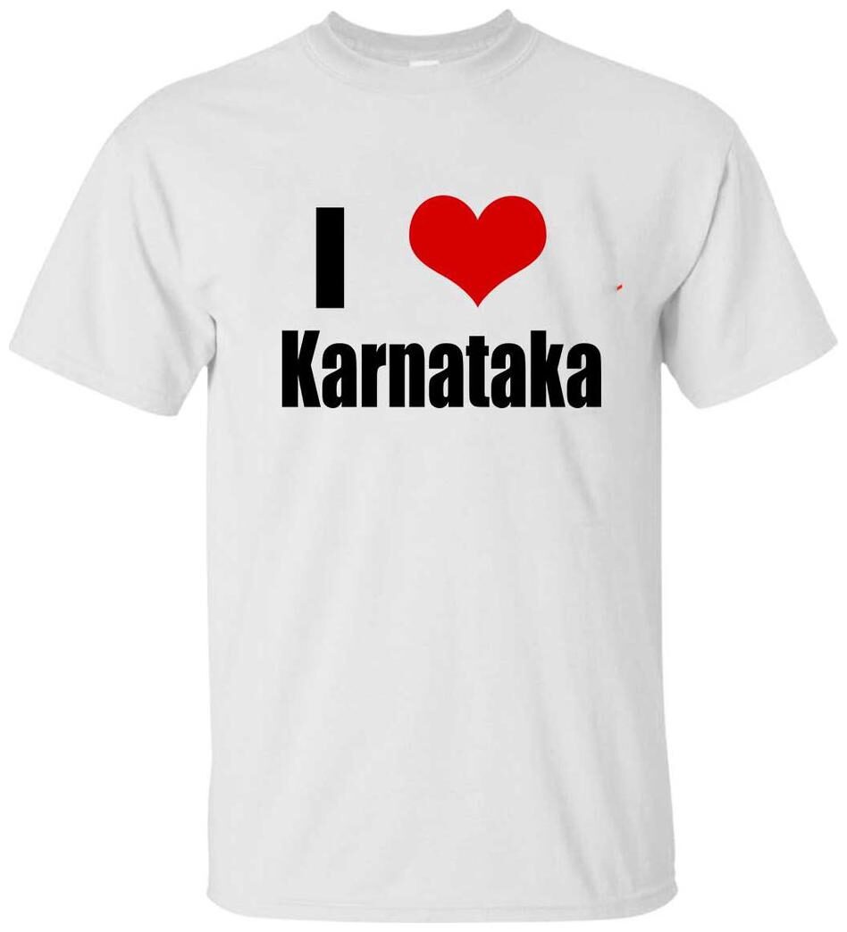 

Juvixbuy Men s Polyester I love Karnataka Printed Round Neck T-shirt