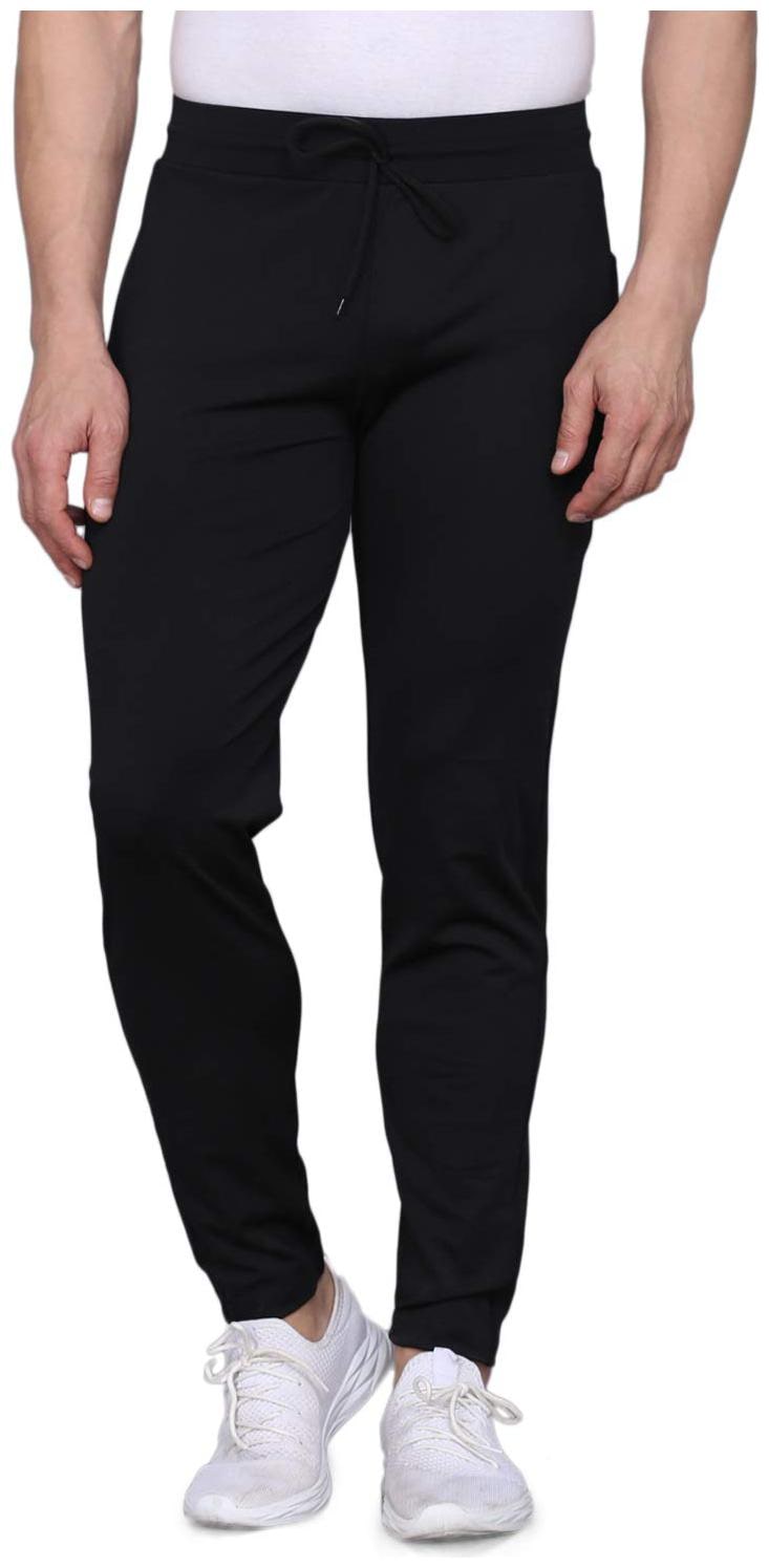 

JXN Men Black Solid Regular fit Track pants