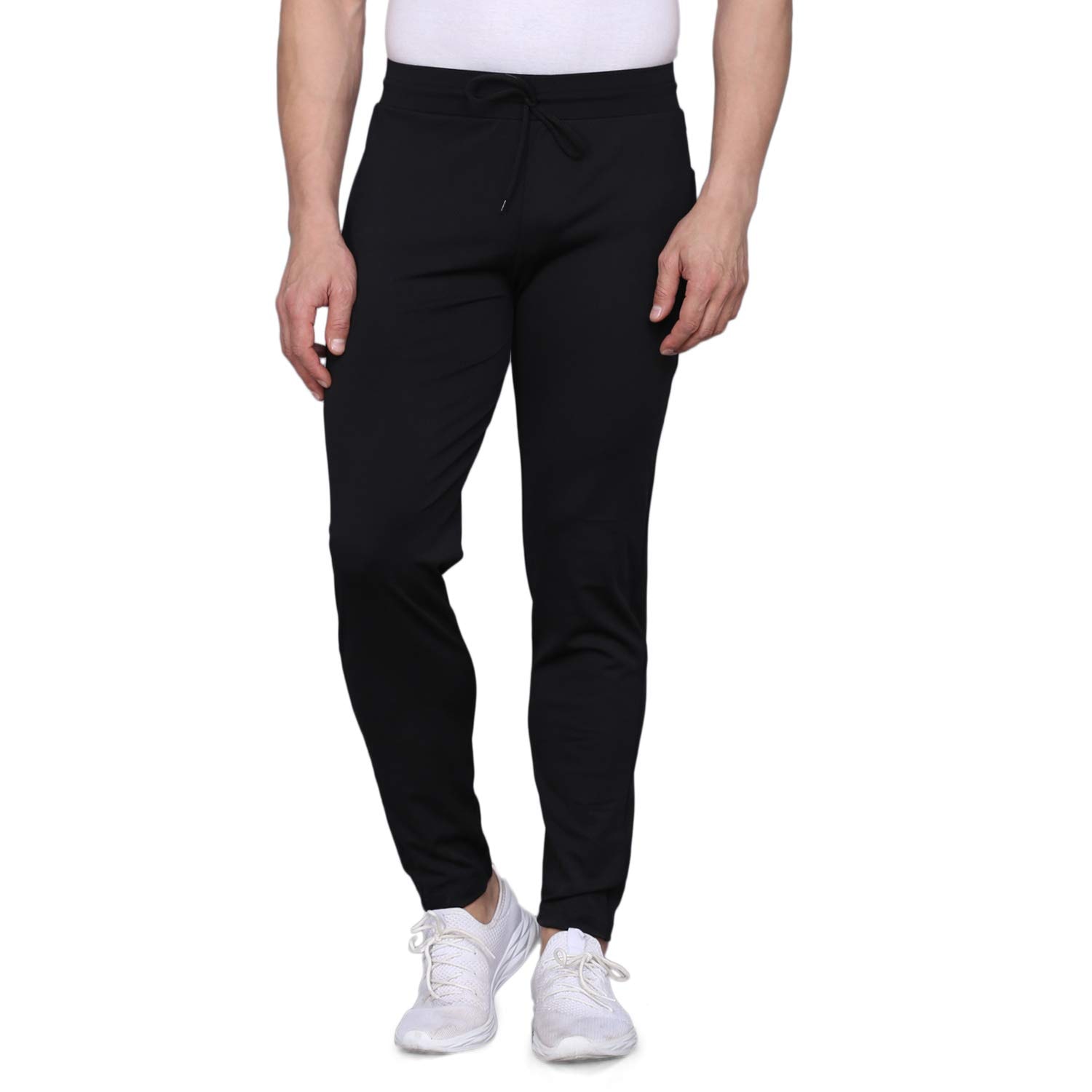 

JXN Men Black Solid Regular fit Track pants