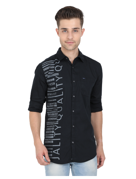 

K-LARA Men Black Printed Slim Fit Casual Shirt