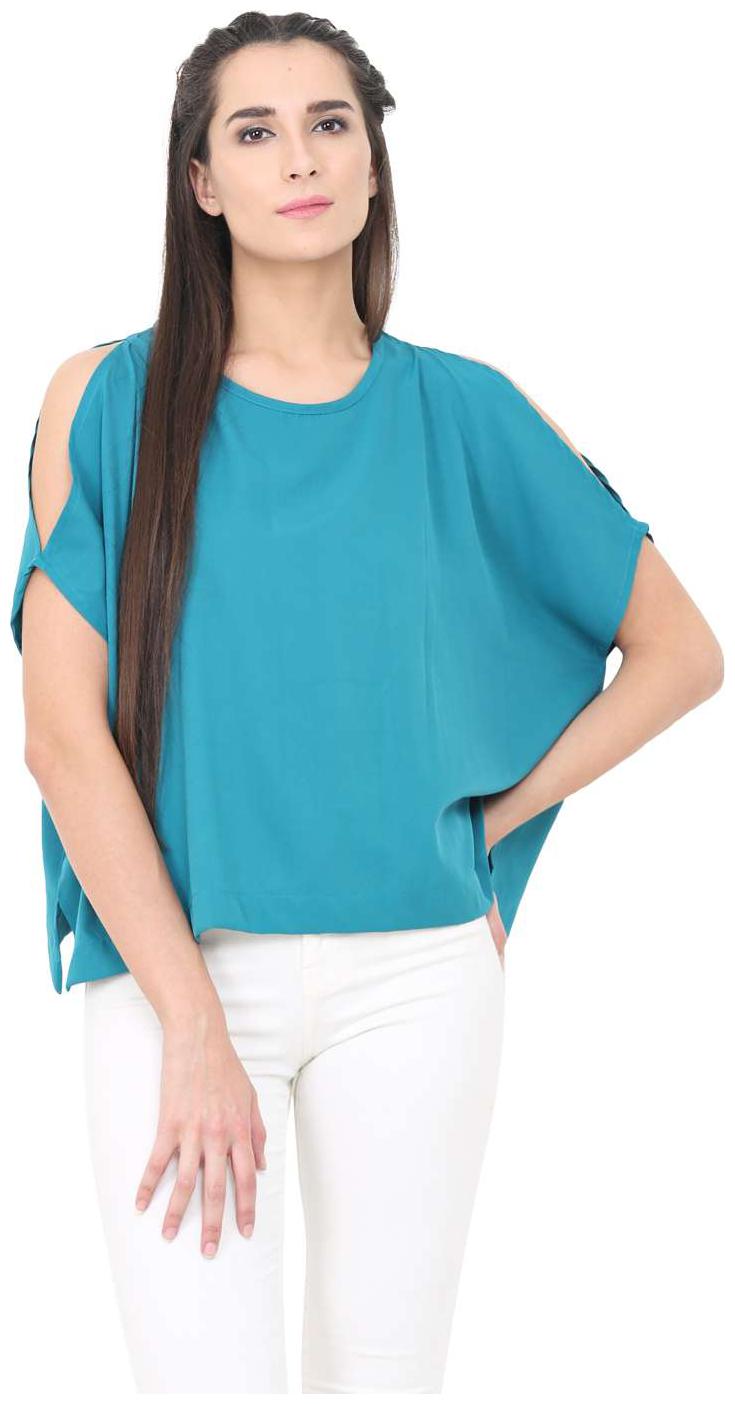 

Trend Arrest Women Solid A-line top - Blue