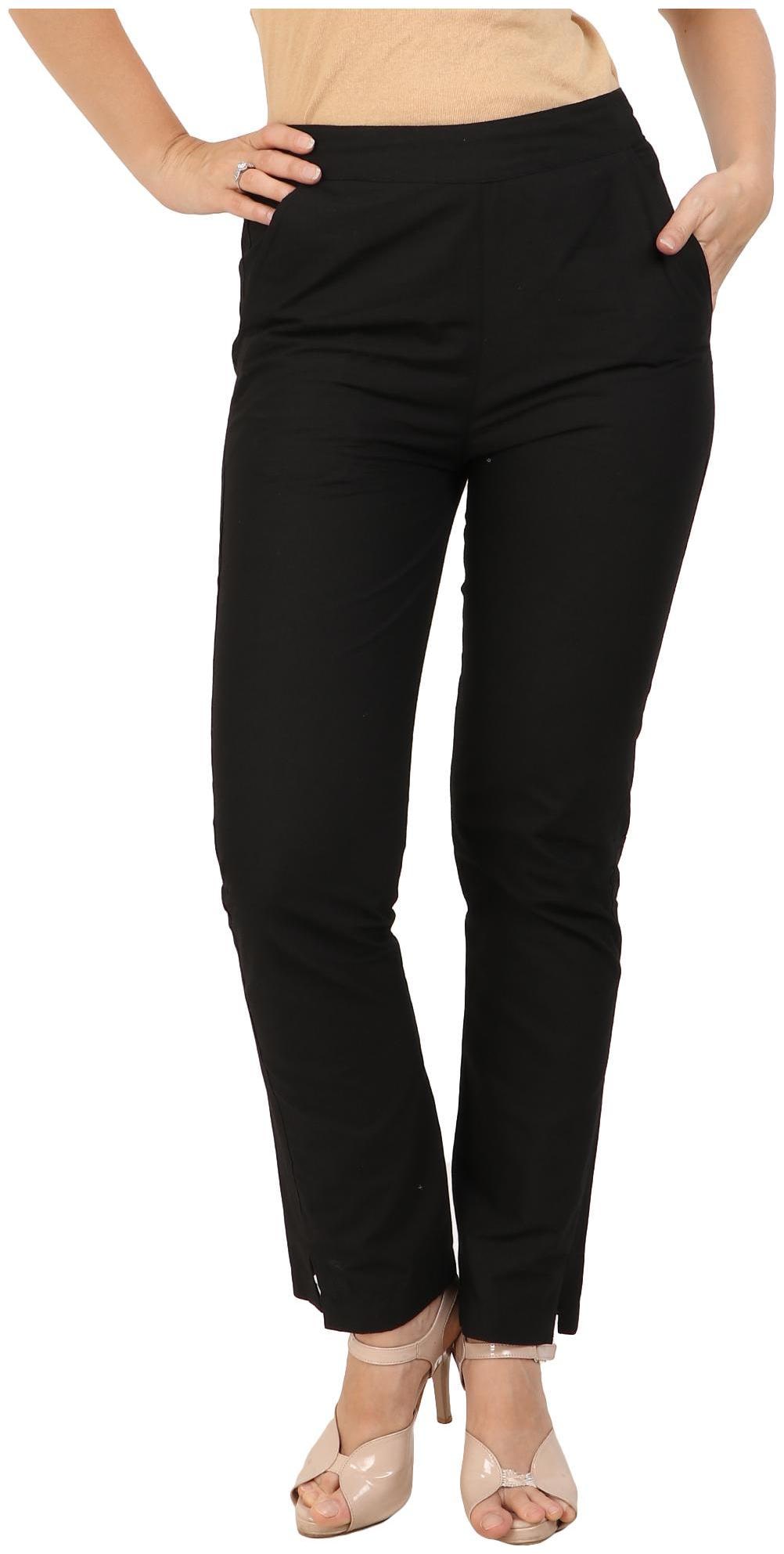 

KALAKAARI Black Solid Straight Palazzo