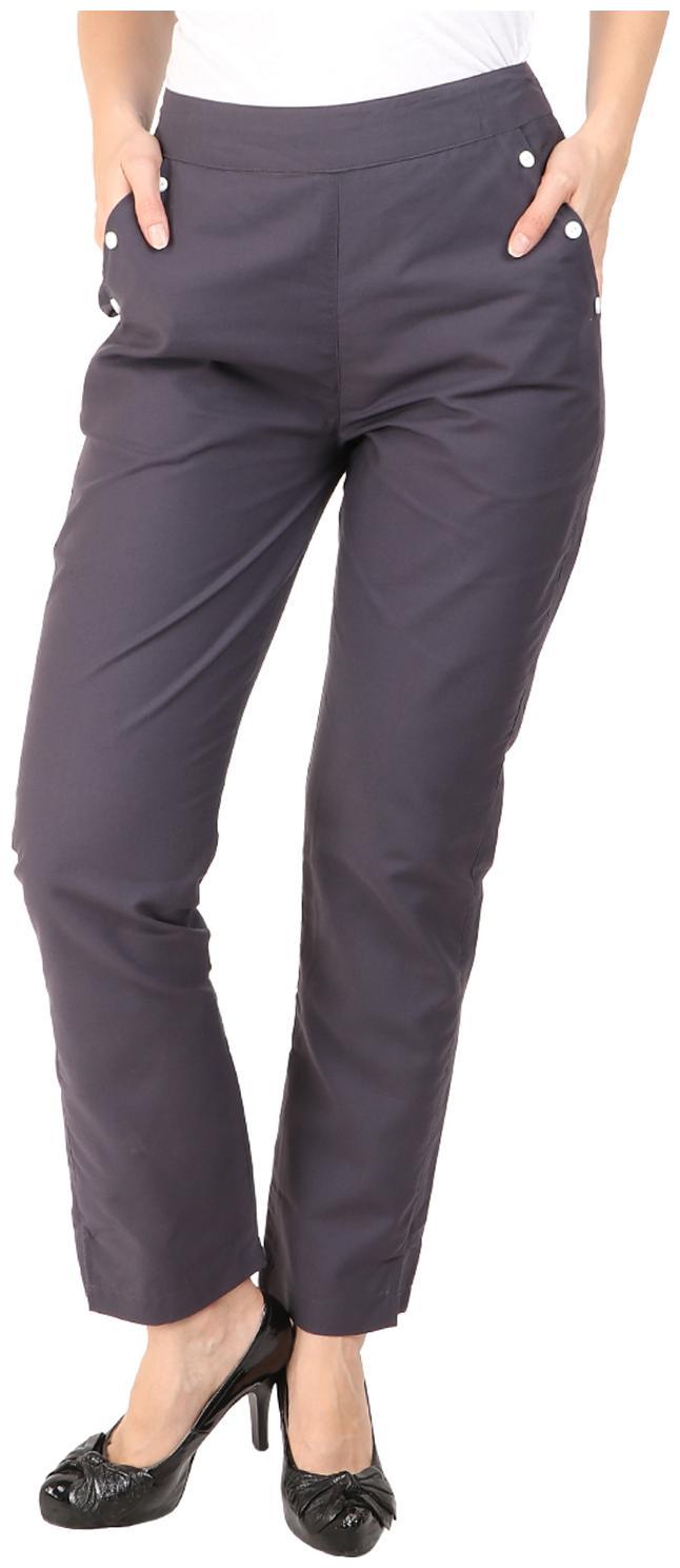 

KALAKAARI Grey Solid Straight Palazzo