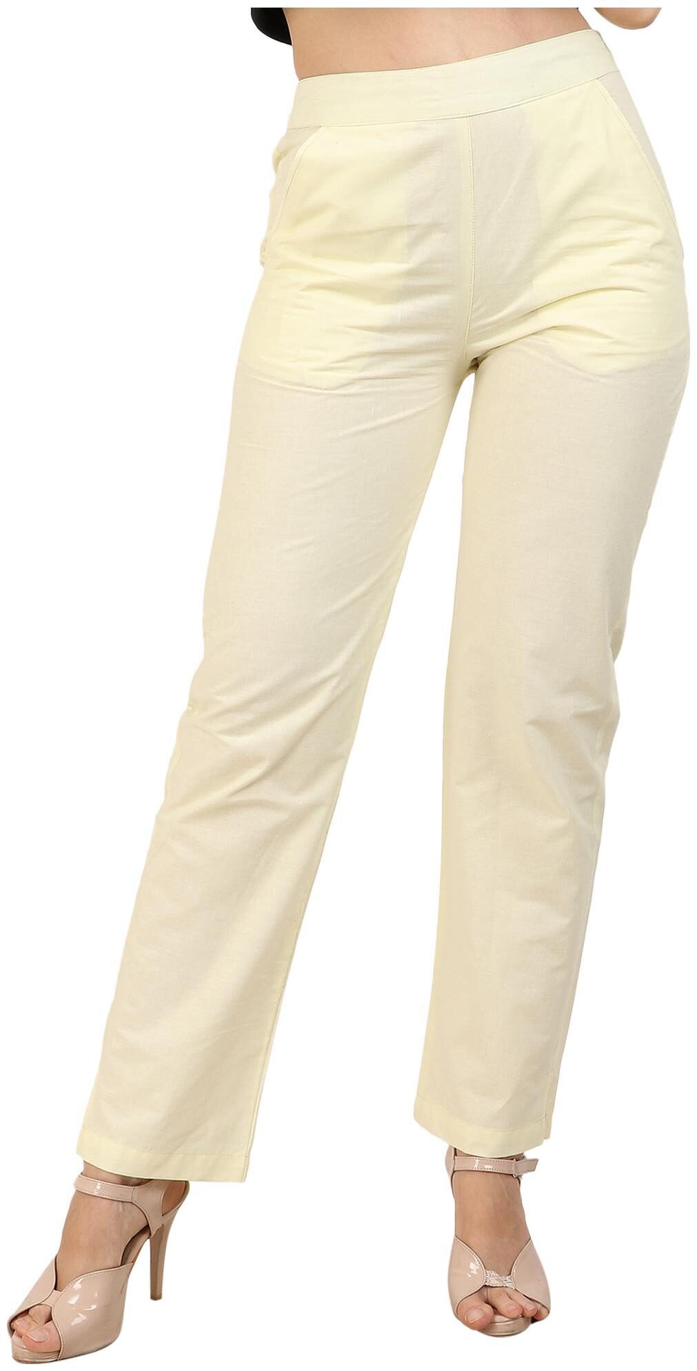 

KALAKAARI Yellow Solid Straight Palazzo