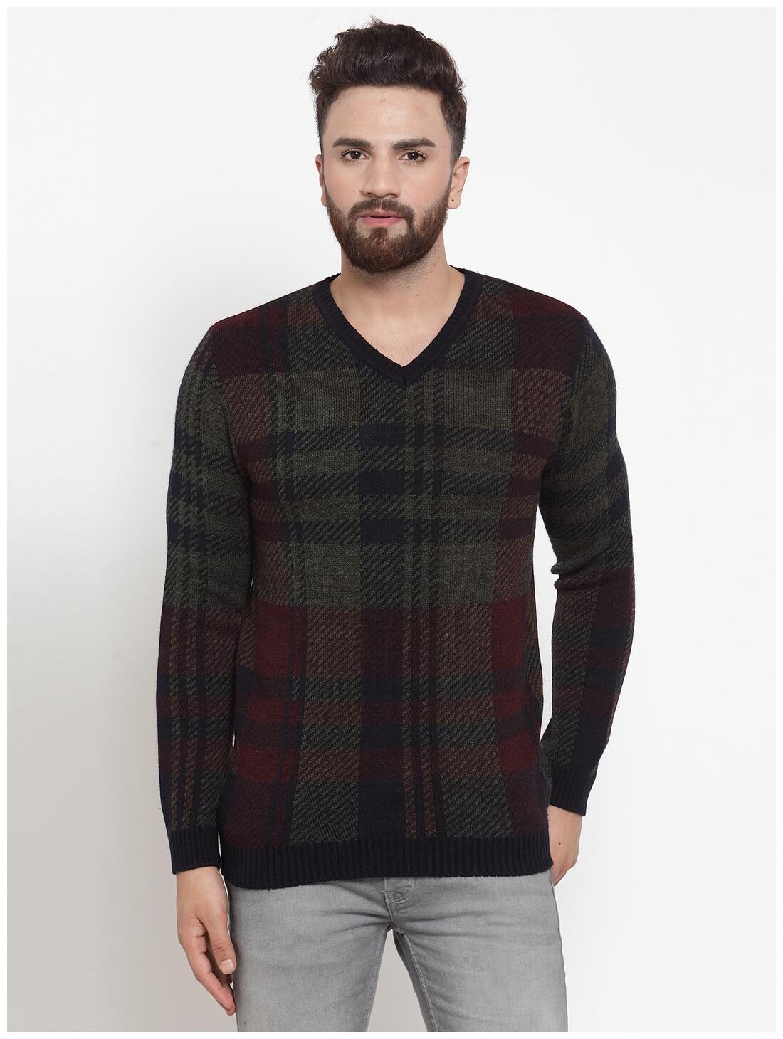 

Kalt Men Multi V neck Pullover