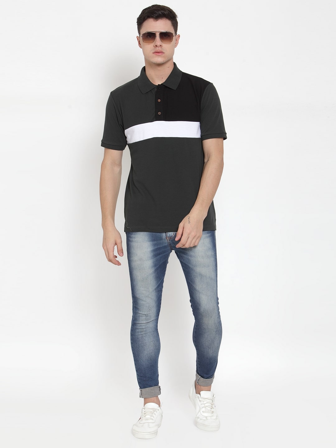 

Kalt Men Multi Regular fit Cotton Blend Polo collar T-Shirt - Pack Of 1