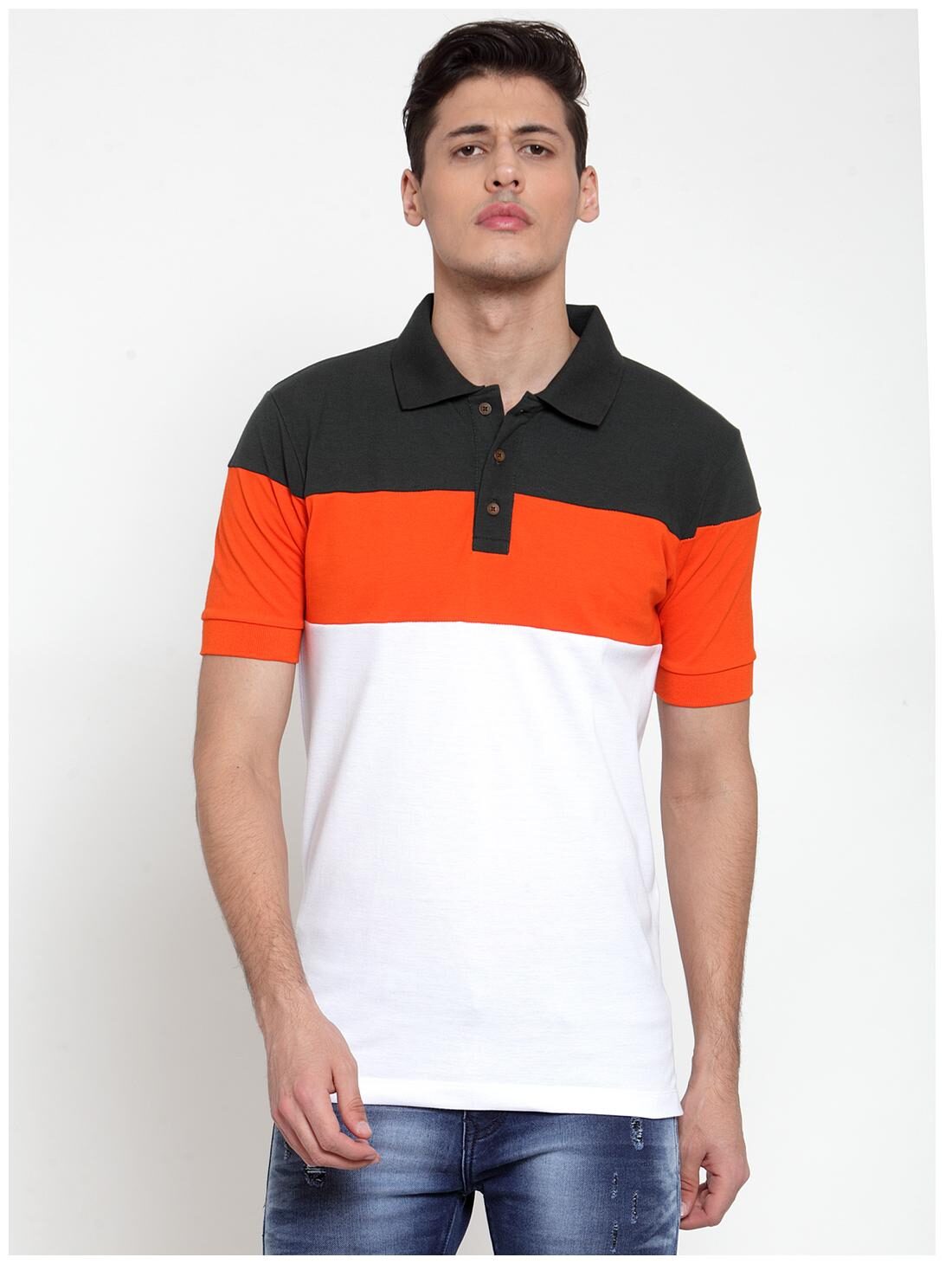 

Kalt Men Multi Regular fit Cotton Blend Polo collar T-Shirt - Pack Of 1