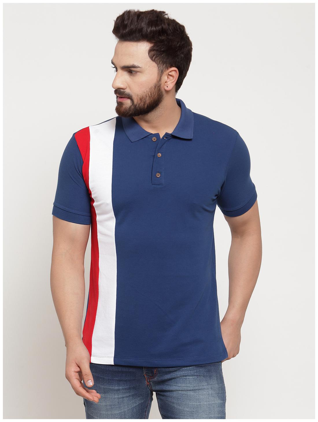 

Kalt Men Blue Regular fit Cotton Blend Polo collar T-Shirt - Pack Of 1