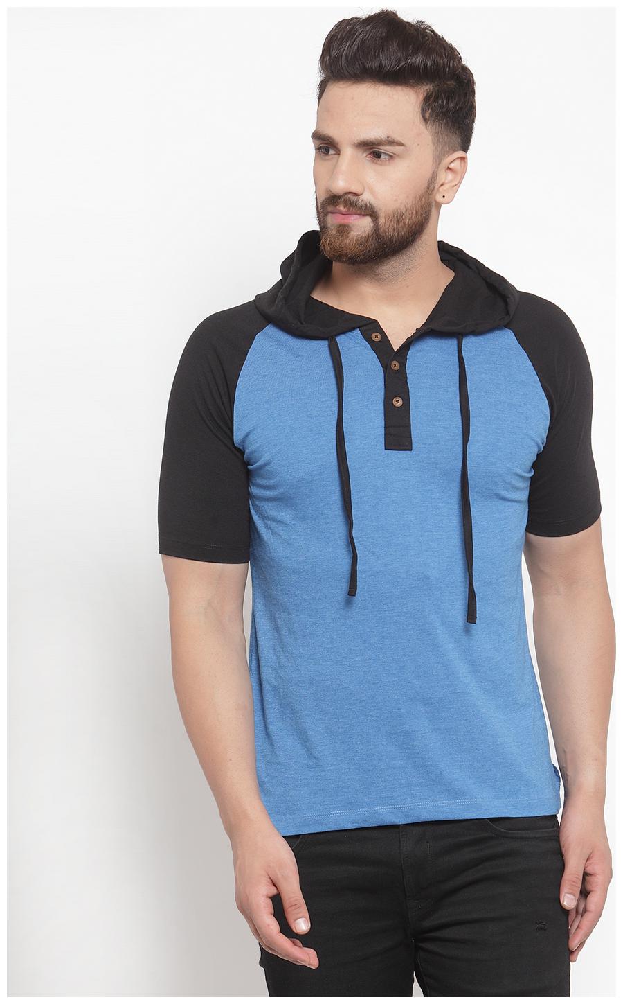 

Kalt Men Multi Regular fit Cotton Blend Hood T-Shirt - Pack Of 1