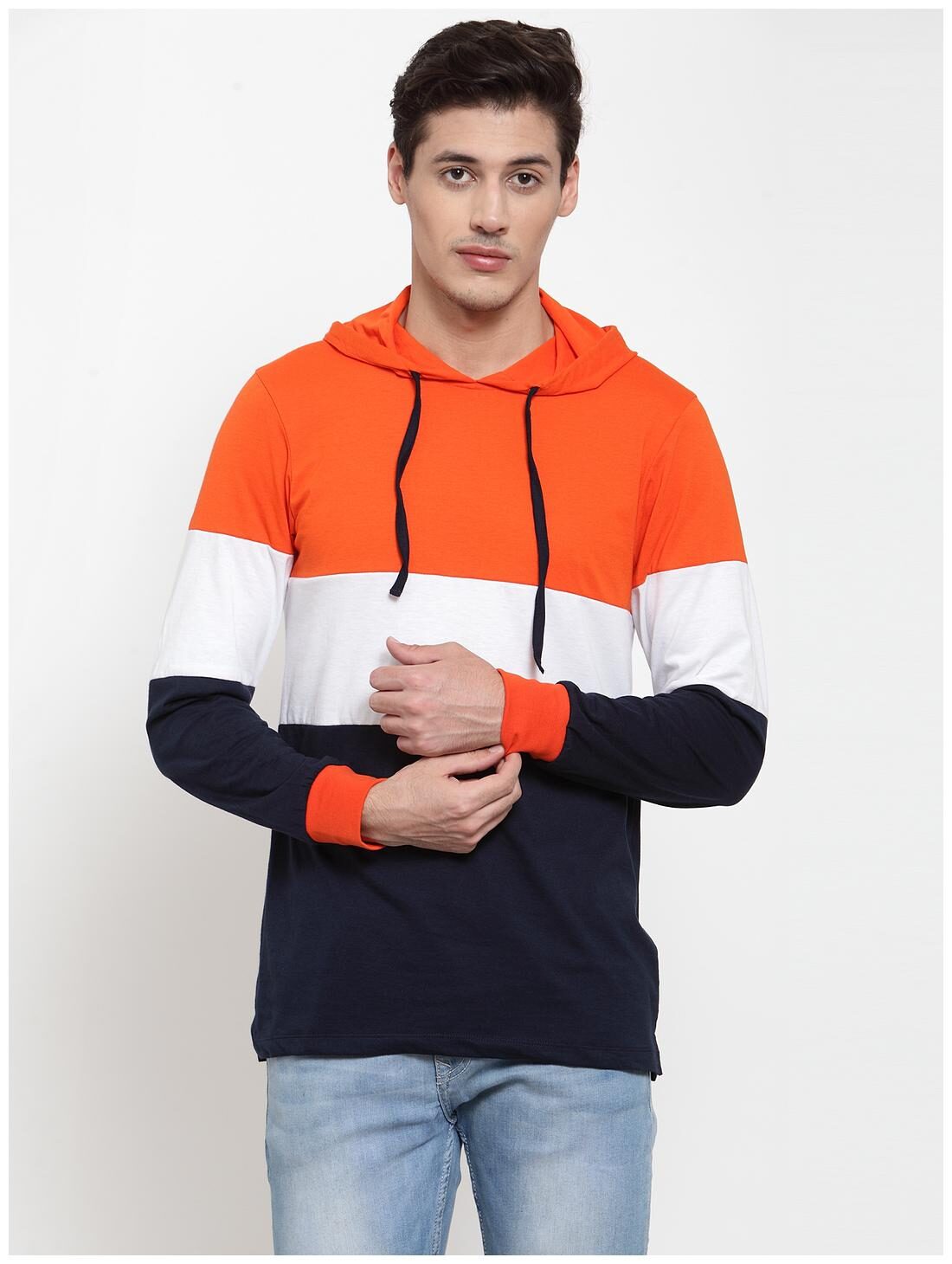 

Kalt Men Multi Regular fit Cotton Blend Hood T-Shirt - Pack Of 1