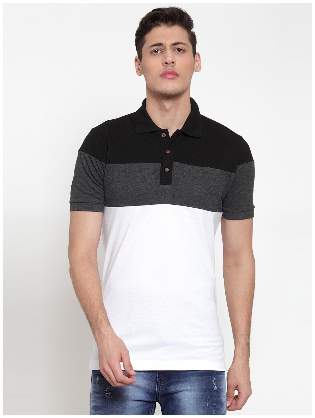 

Kalt Men Multi Regular fit Cotton Blend Polo collar T-Shirt - Pack Of 1
