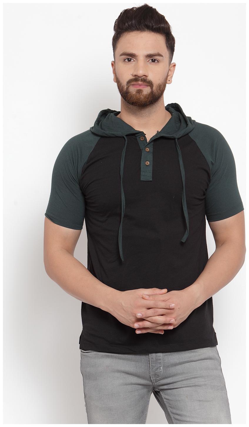 

Kalt Men Multi Regular fit Cotton Blend Hood T-Shirt - Pack Of 1