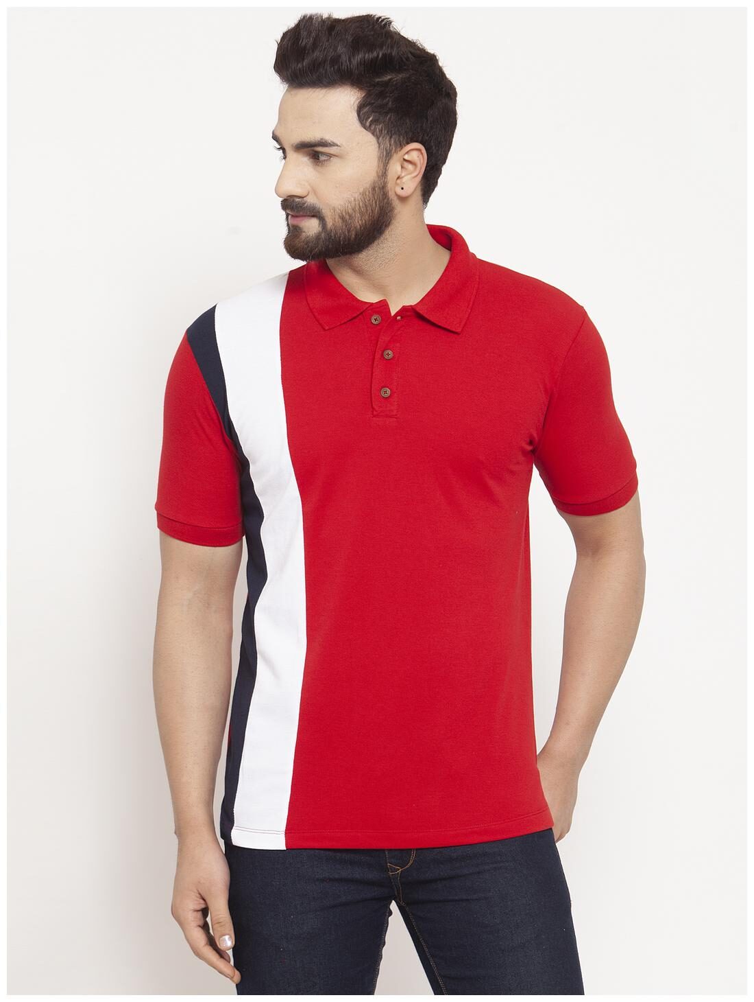 

Kalt Men Red Regular fit Cotton Blend Polo collar T-Shirt - Pack Of 1