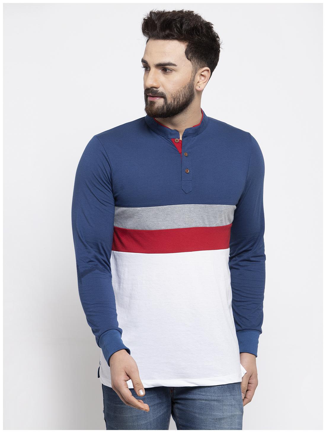 

Kalt Men Multi Regular fit Cotton Blend Henley neck T-Shirt - Pack Of 1