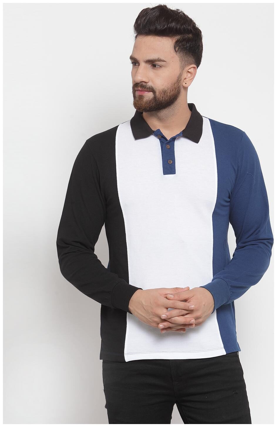 

Kalt Men Multi Regular fit Cotton Blend Polo collar T-Shirt - Pack Of 1