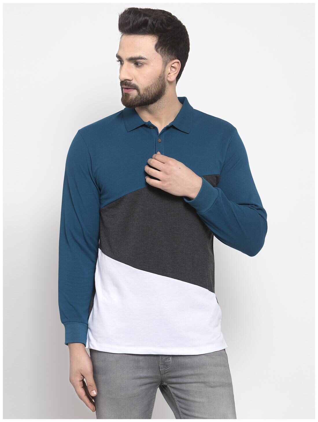 

Kalt Men Multi Regular fit Cotton Blend Polo collar T-Shirt - Pack Of 1