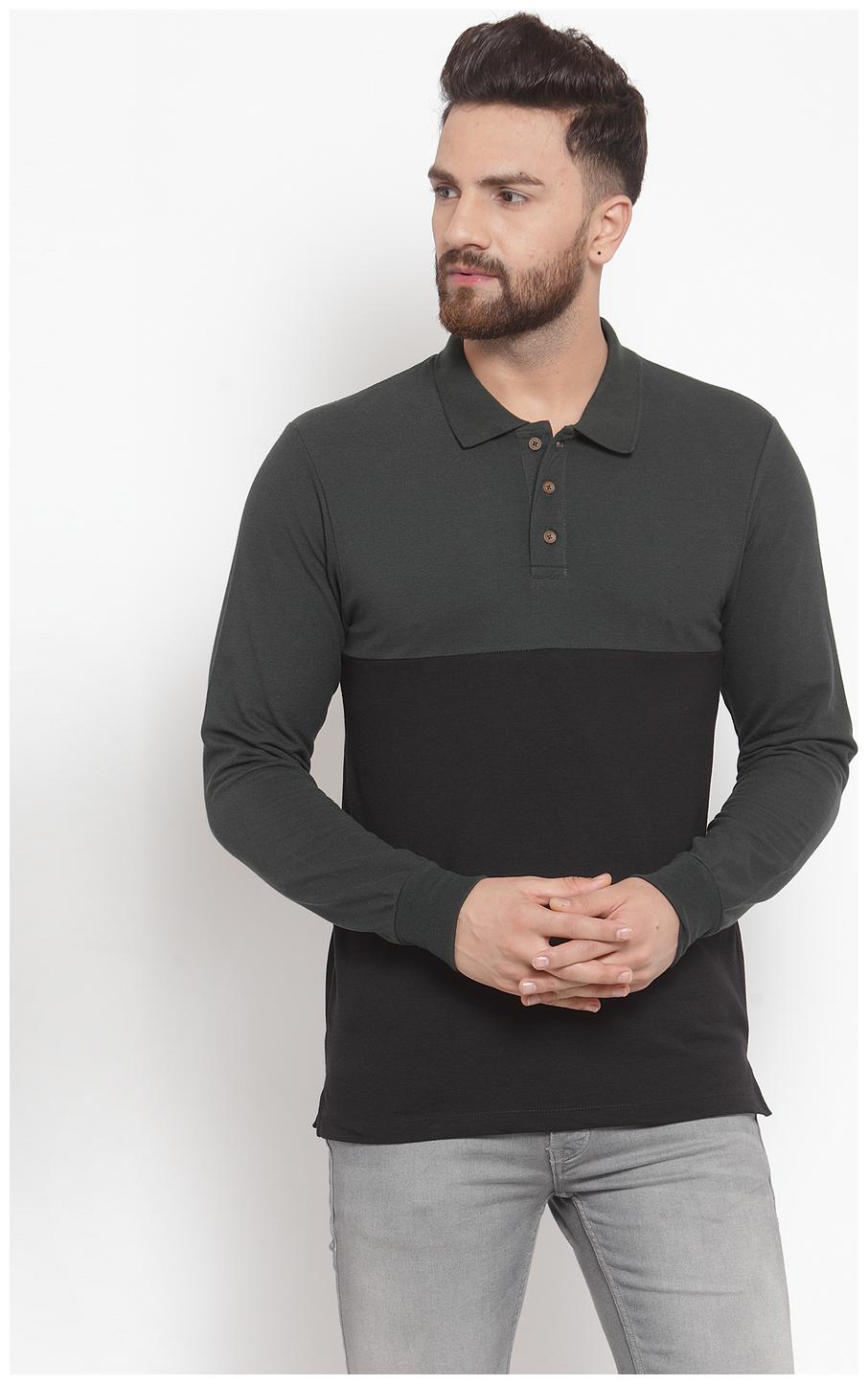 

Kalt Men Black Regular fit Cotton Blend Polo collar T-Shirt - Pack Of 1