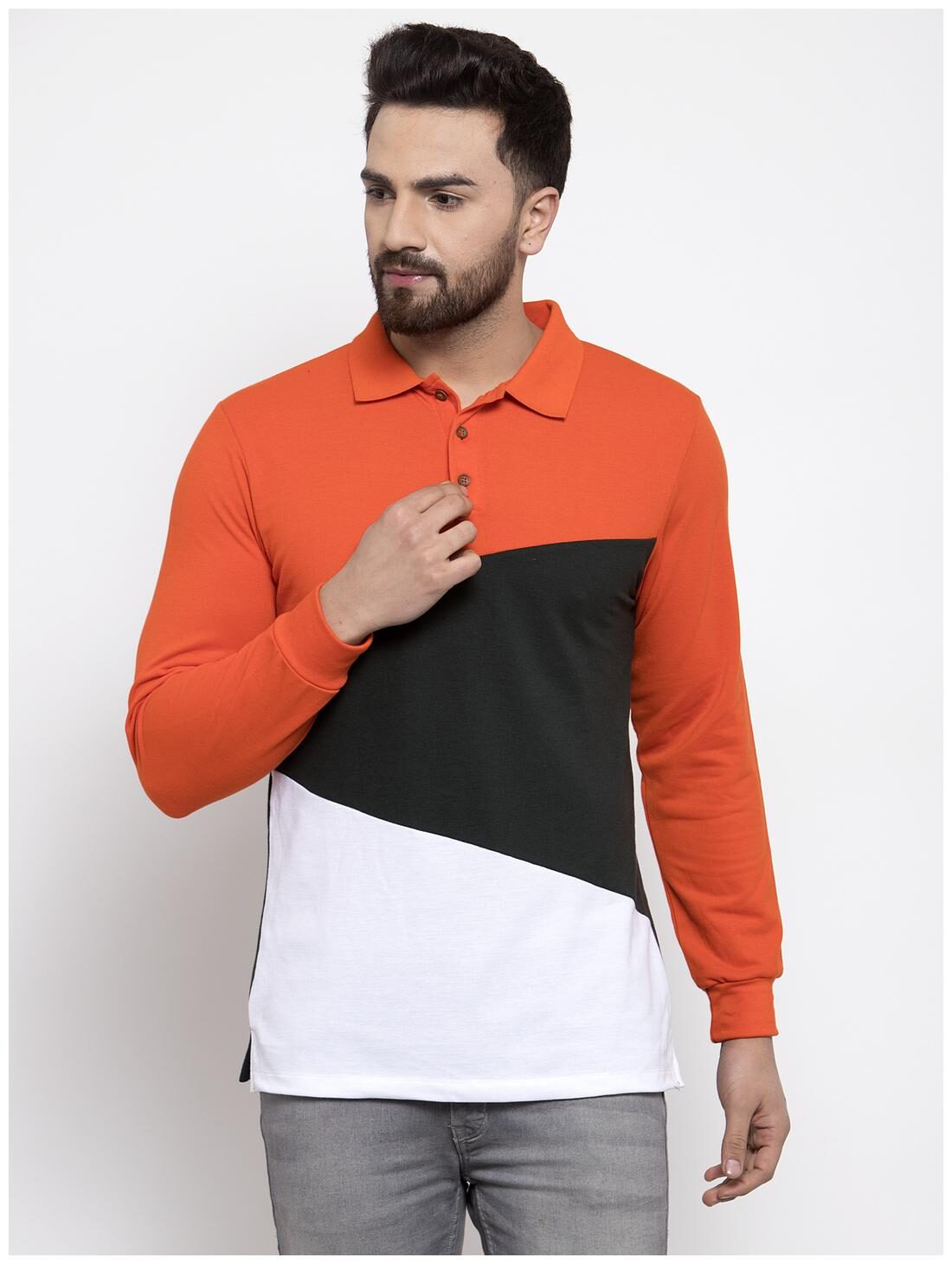 

Kalt Men Multi Regular fit Cotton Blend Polo collar T-Shirt - Pack Of 1