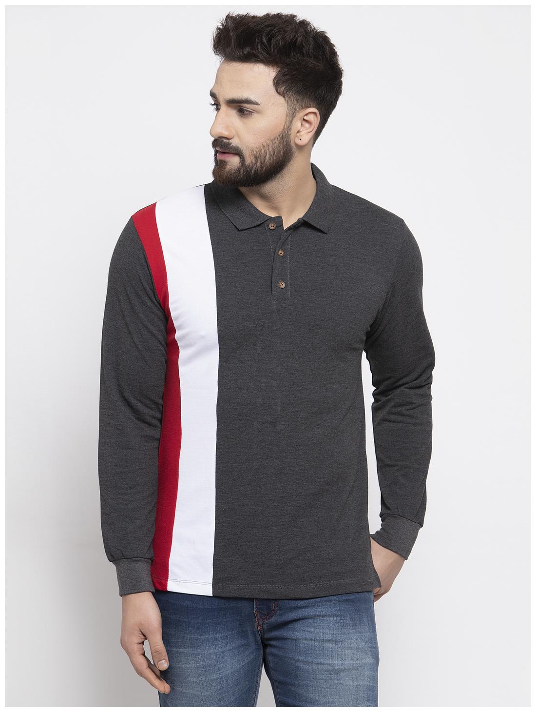 

Kalt Men Grey Regular fit Cotton Blend Polo collar T-Shirt - Pack Of 1