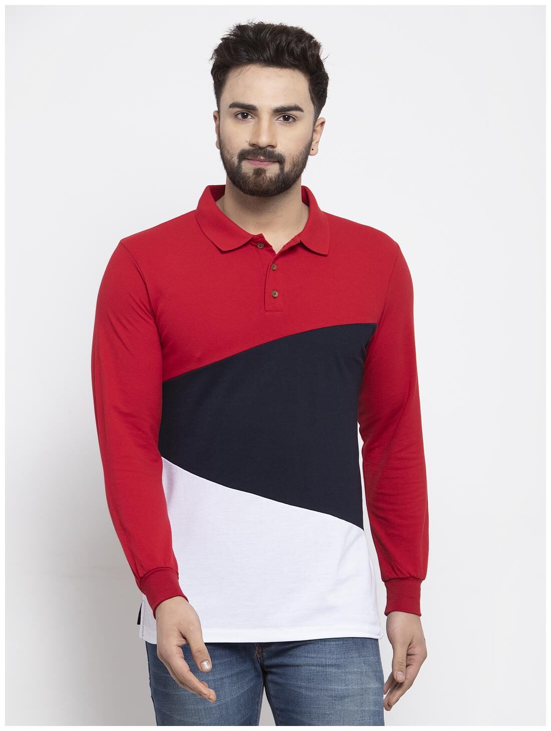 

Kalt Men Multi Regular fit Cotton Blend Polo collar T-Shirt - Pack Of 1