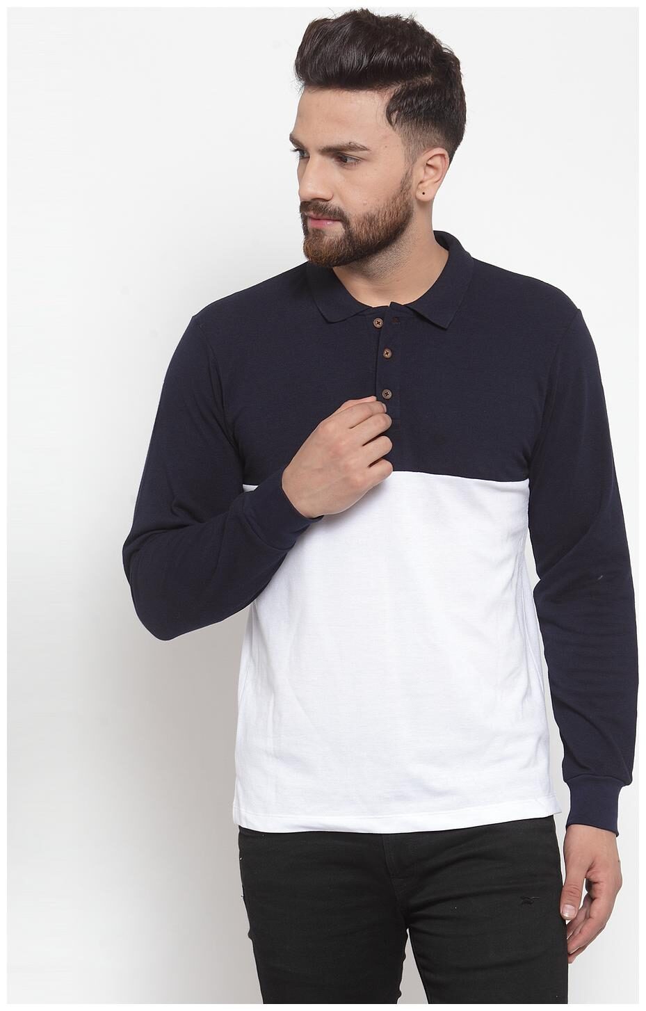 

Kalt Men White Regular fit Cotton Blend Polo collar T-Shirt - Pack Of 1