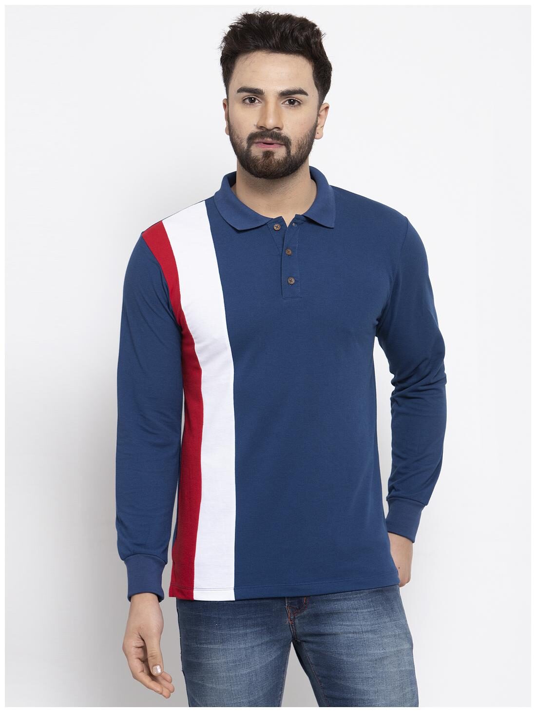 

Kalt Men Blue Regular fit Cotton Blend Polo collar T-Shirt - Pack Of 1