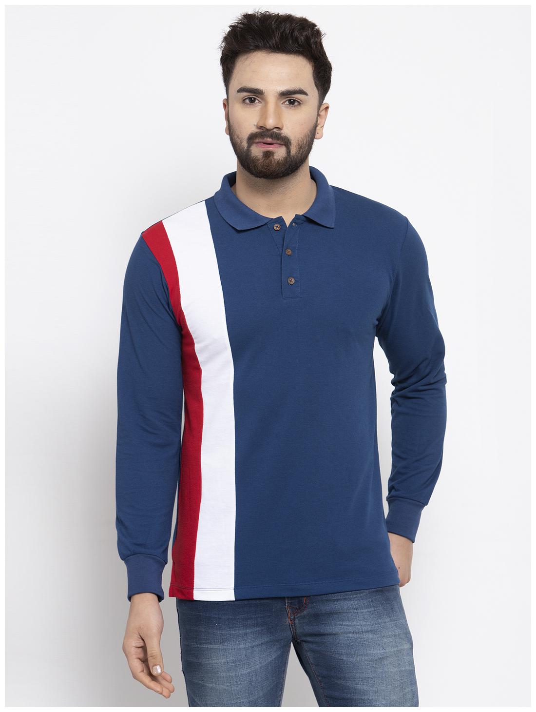 

Kalt Men Blue Regular fit Cotton Blend Polo collar T-Shirt - Pack Of 1