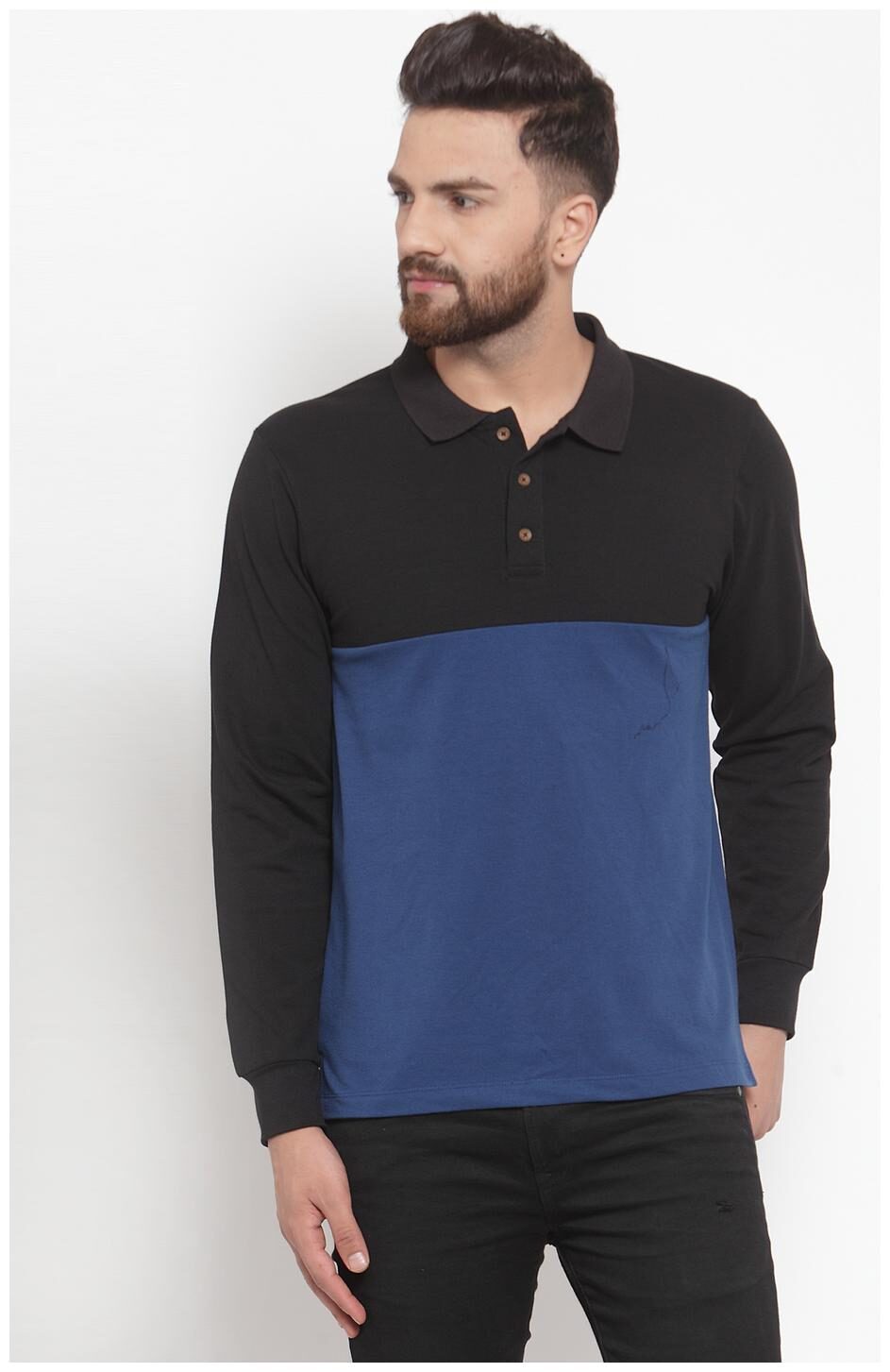 

Kalt Men Blue Regular fit Cotton Blend Polo collar T-Shirt - Pack Of 1