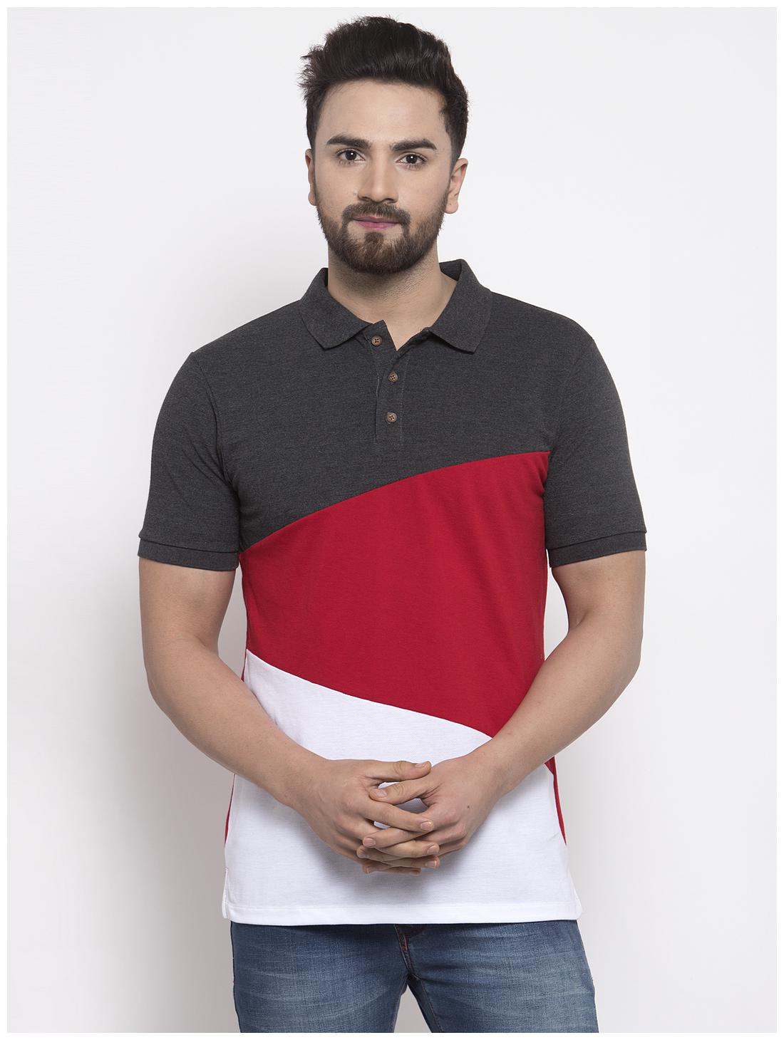 

Kalt Men Multi Regular fit Cotton Blend Polo collar T-Shirt - Pack Of 1