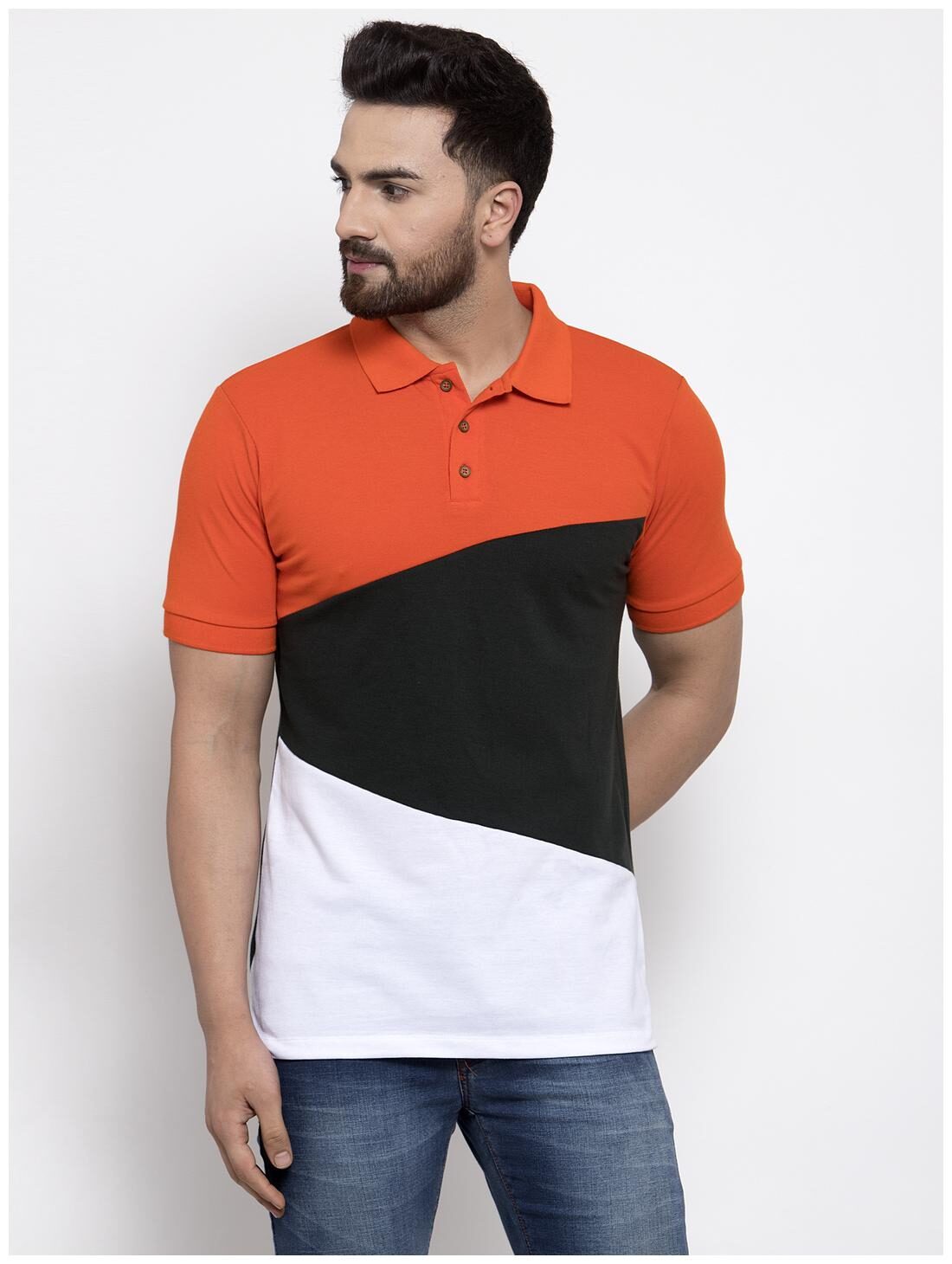 

Kalt Men Multi Regular fit Cotton Blend Polo collar T-Shirt - Pack Of 1