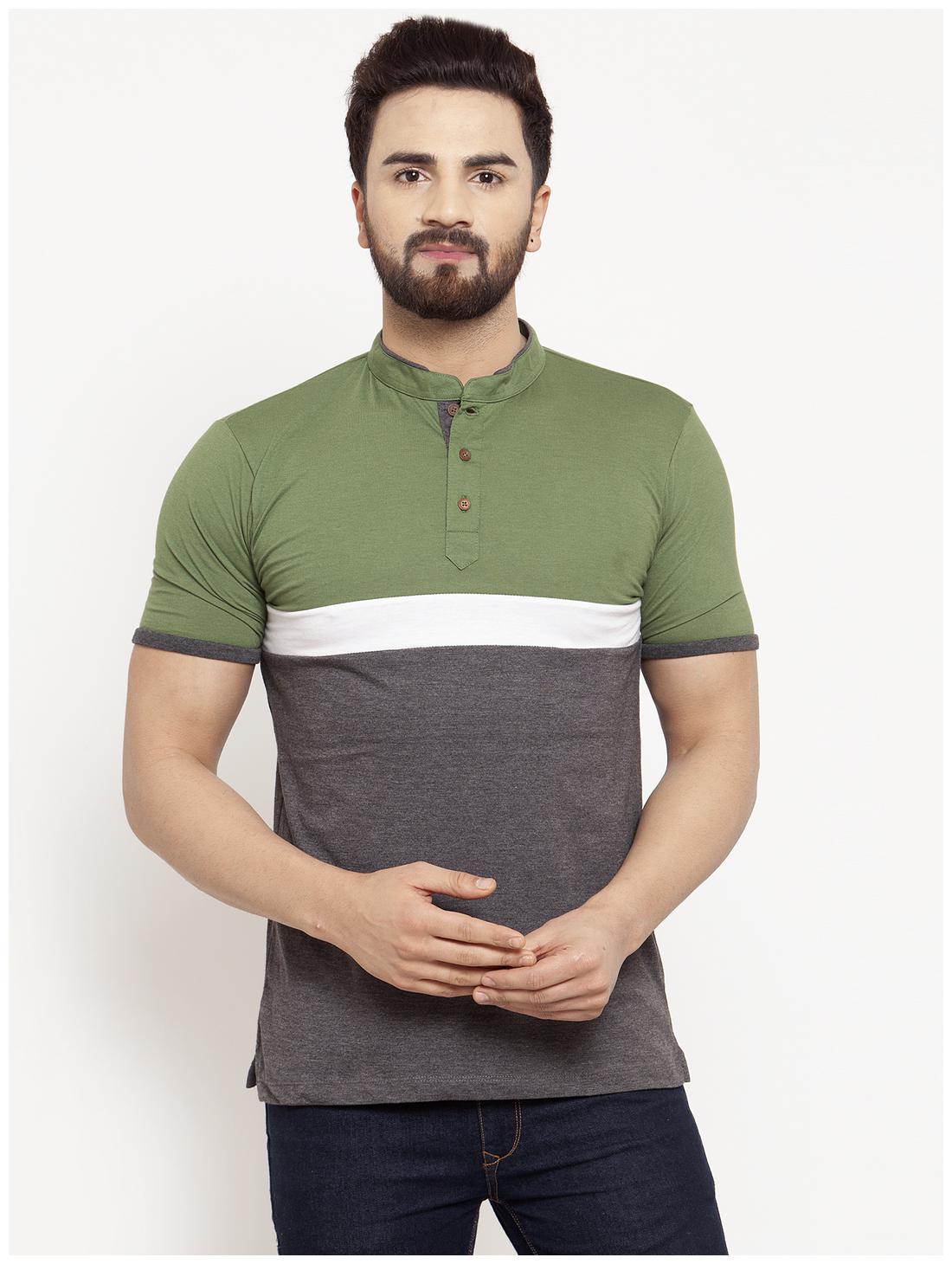 

Kalt Men Multi Regular fit Cotton Blend Henley neck T-Shirt - Pack Of 1