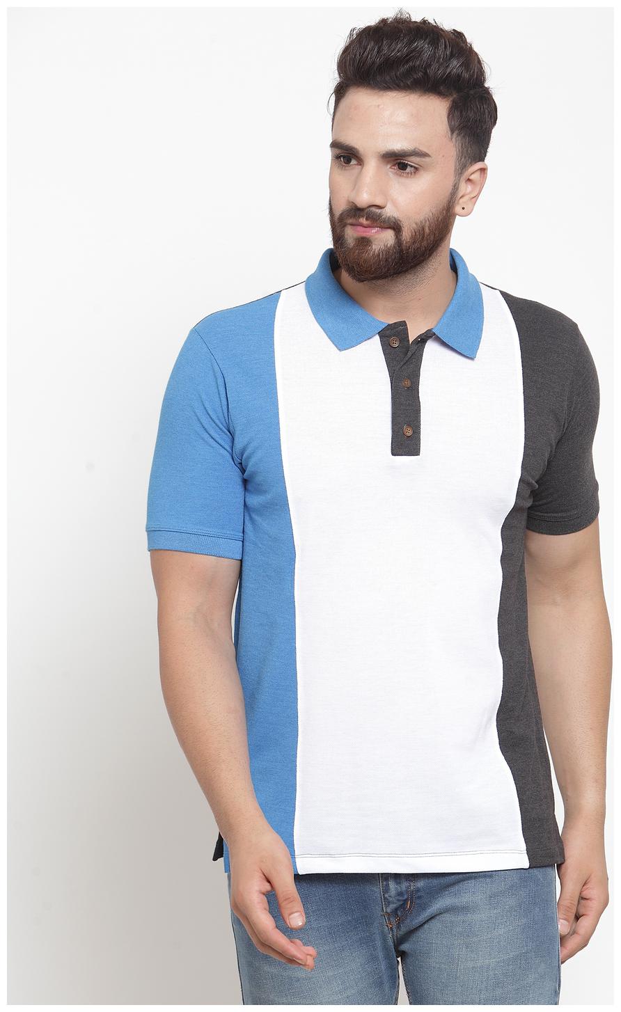 

Kalt Men Multi Regular fit Cotton Polo collar T-Shirt - Pack Of 1